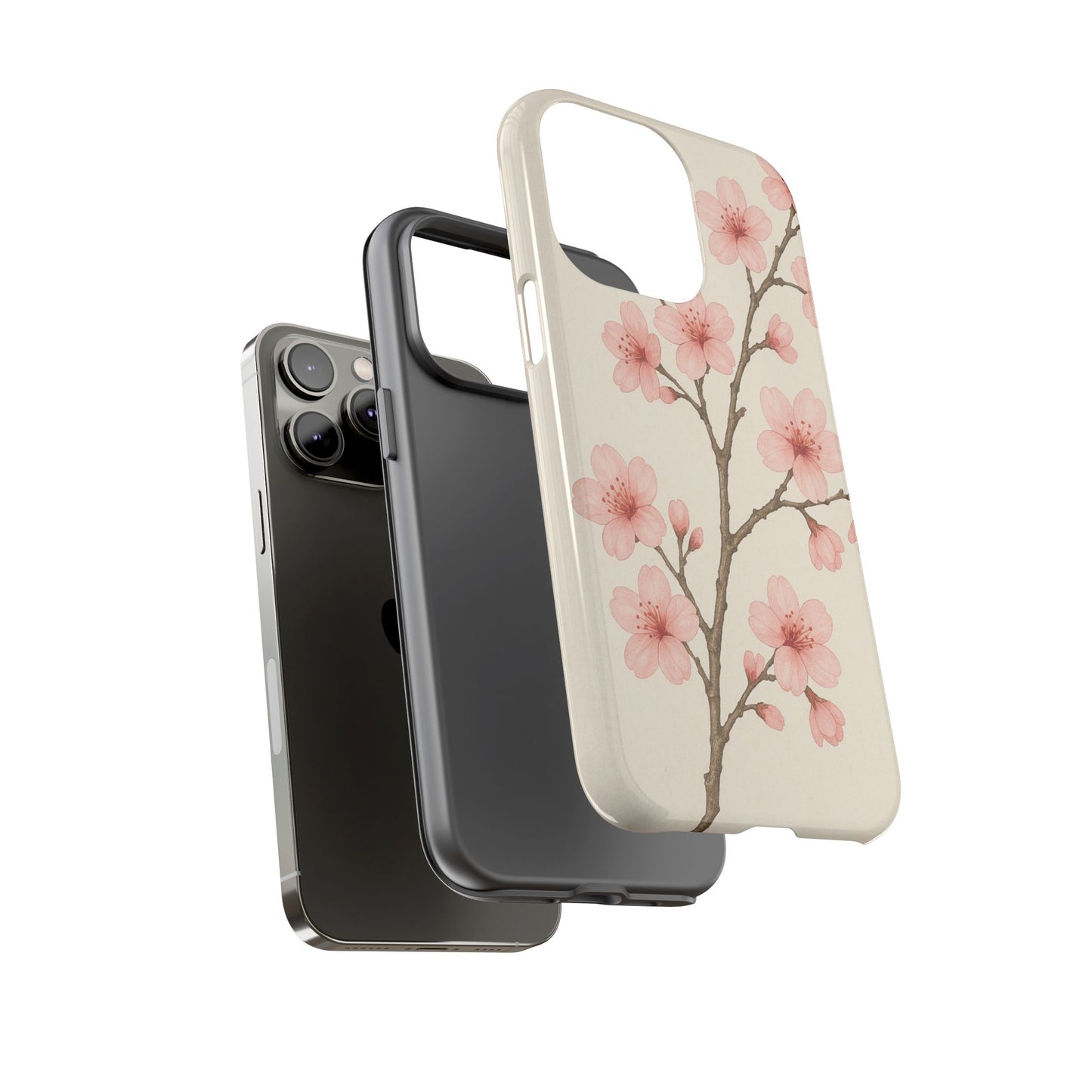 Cherry Blossom Phone Case, Floral Phone Cover, Tough Case for Gifts, Spring Decor, Cute Tech Accessories, Nature Lover's Gift