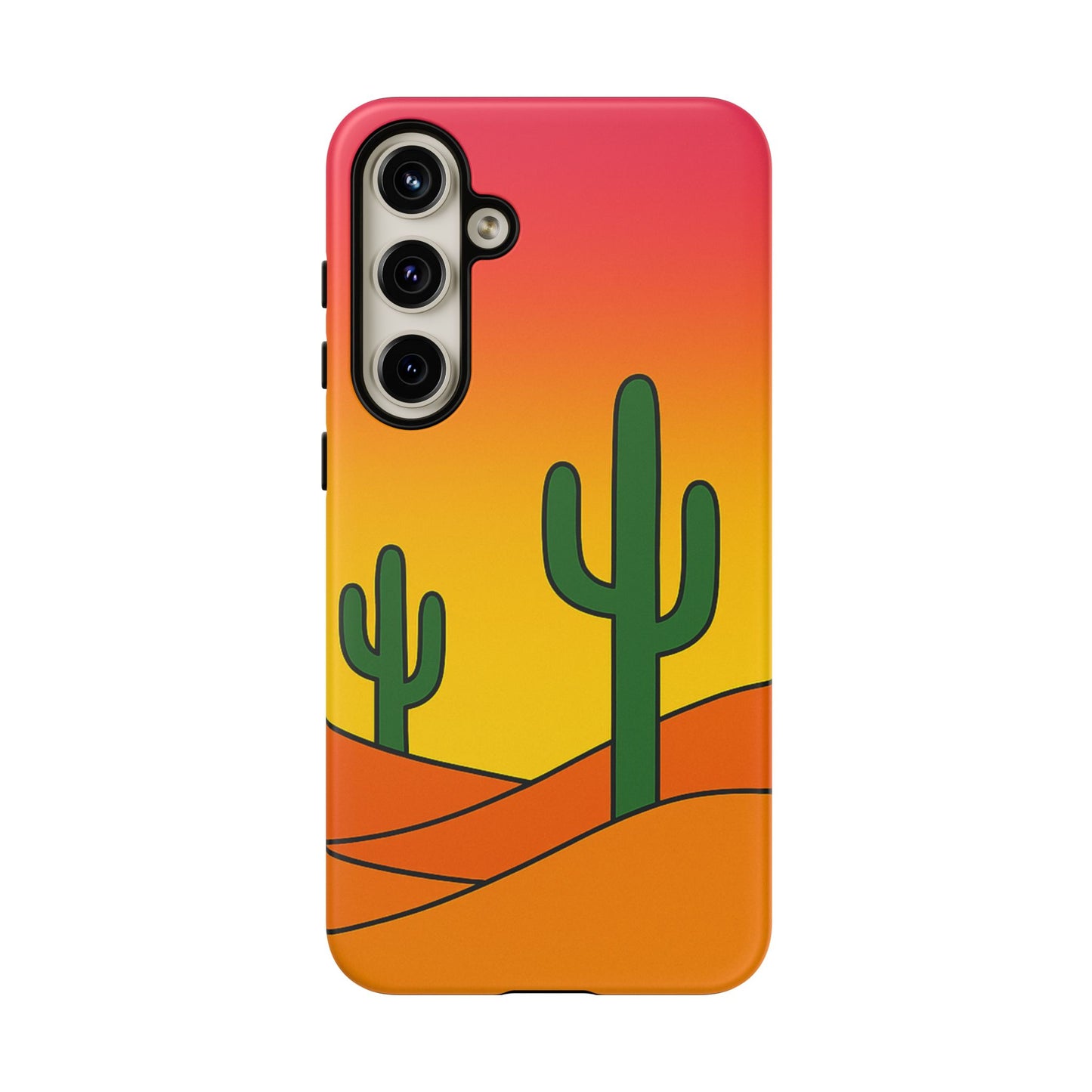 Desert Vibes Phone Case, Tough Cases, Cactus Design, Colorful Phone Cover, Summer Aesthetic, Unique Gift Idea
