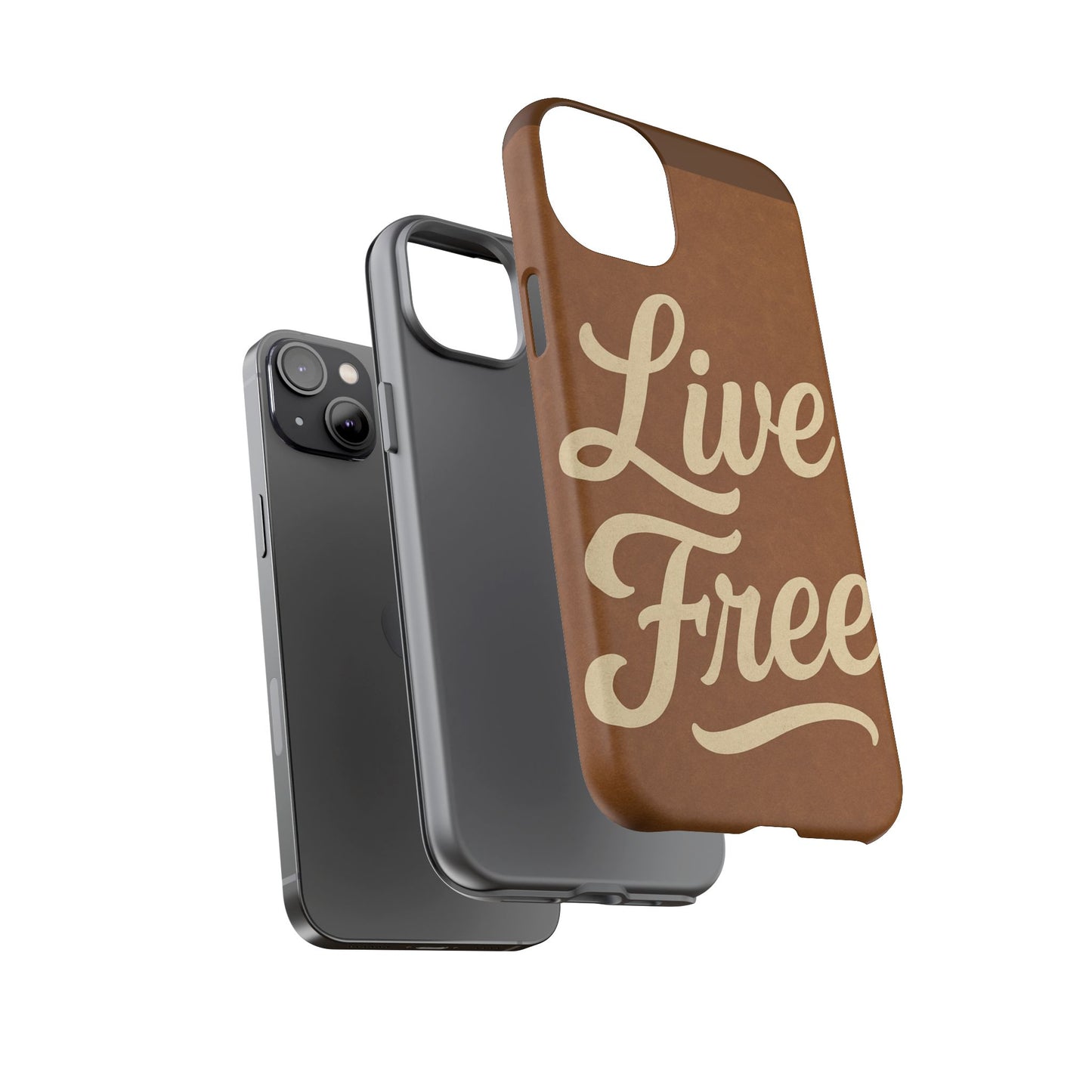 Live Free Phone Case, Tough Cases, Inspirational Phone Accessories, Gift for Adventurers, Customizable Design, Unique Tech Gifts