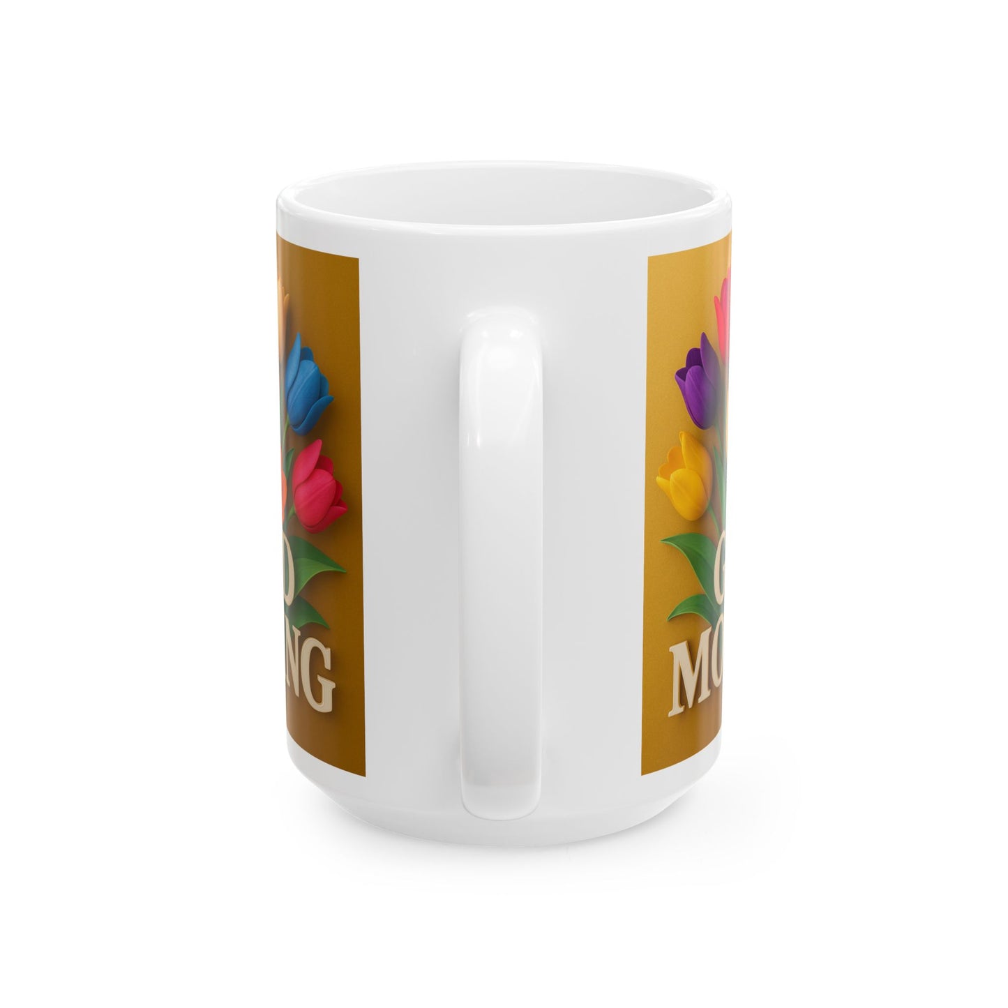 Bright Floral 'Good Morning' Ceramic Mug - Perfect for Gifts, Home Decor, [...]