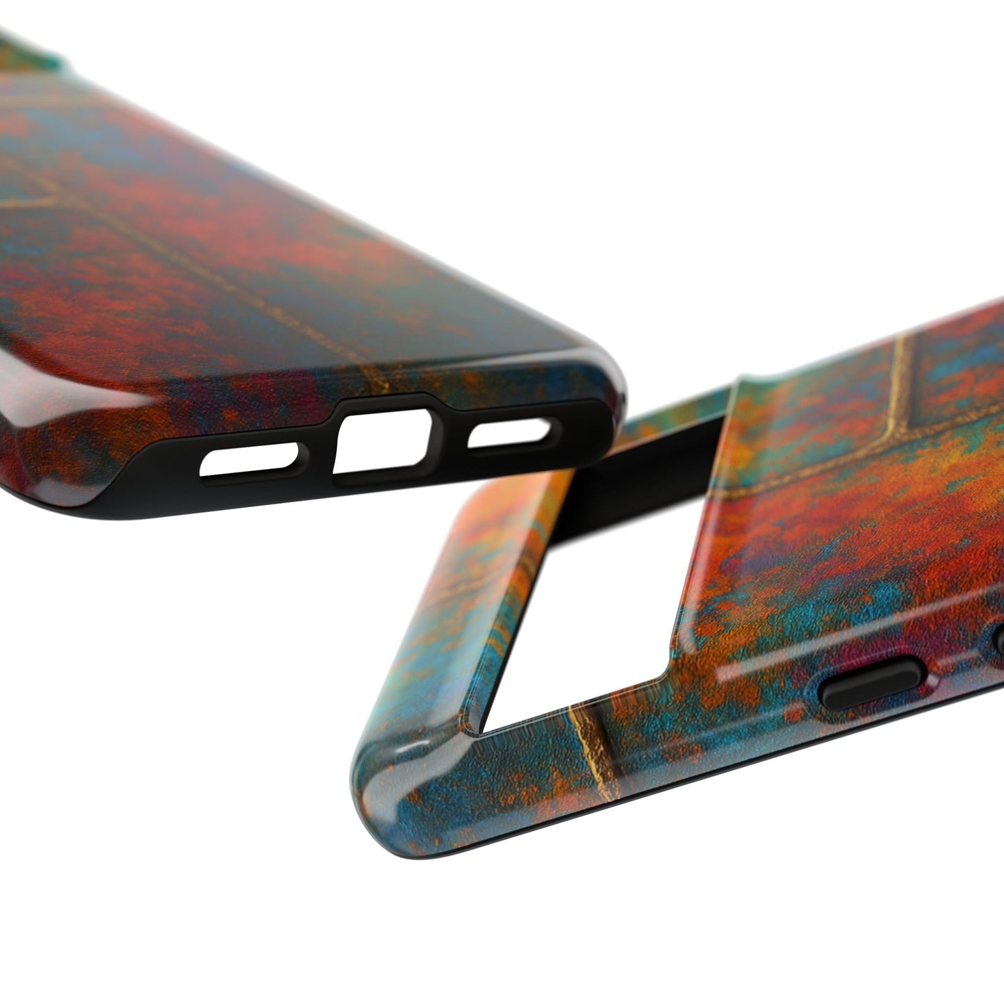 Colorful Textured Phone Case, Vibrant iPhone Cover, Tough Protective Shell, Unique Mobile Accessory, Artisan Phone Protection