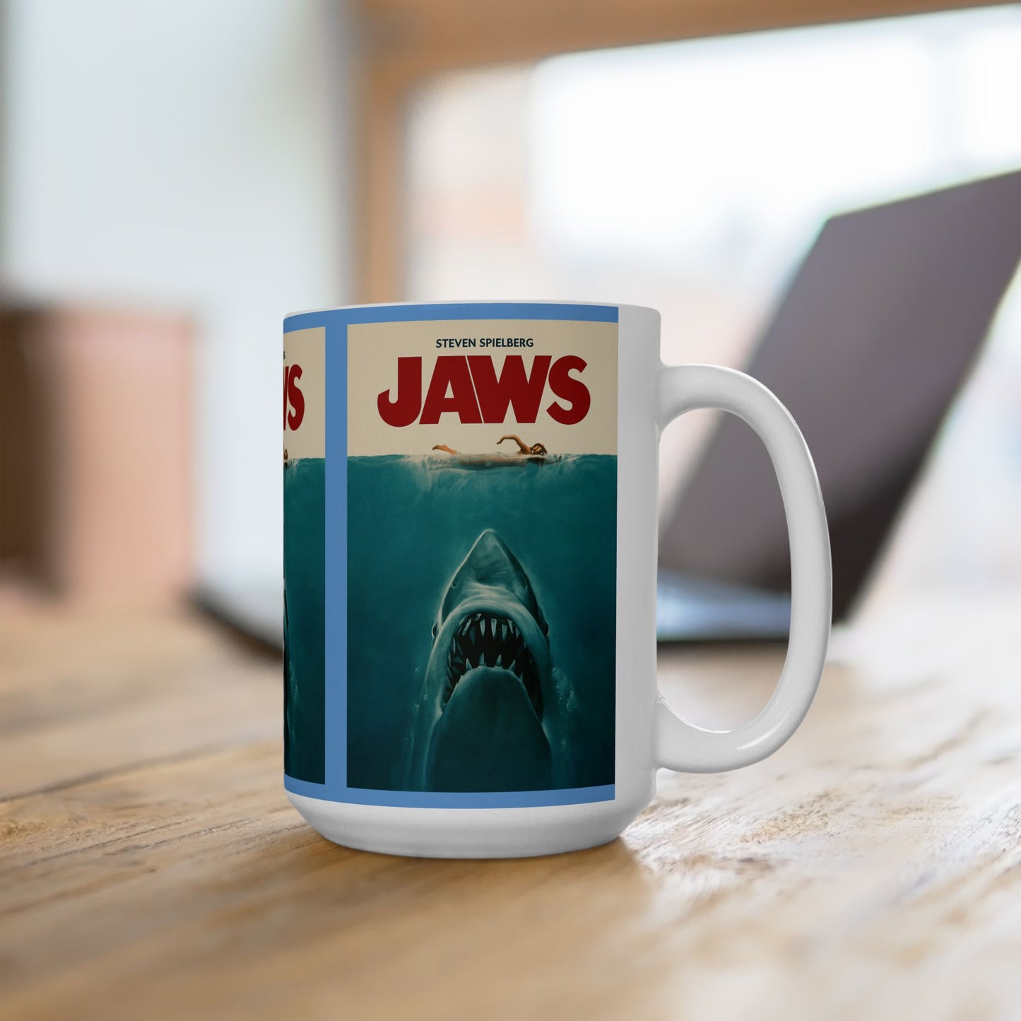 Classic Jaws Ceramic Mug - Perfect for Movie Lovers, Shark Fans, Home Decor, Gift for Him, Gift for Her