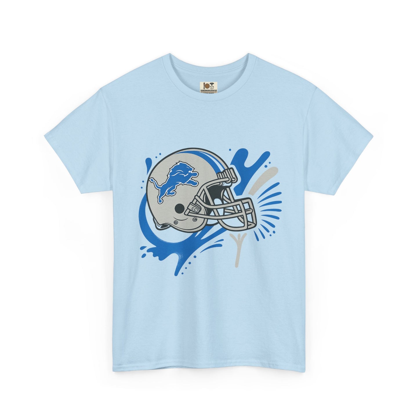 Detroit Lions Fan Heavy Cotton Tee, Sports Apparel, Gift for Gamers, Casual Wear, Team Spirit Shirt