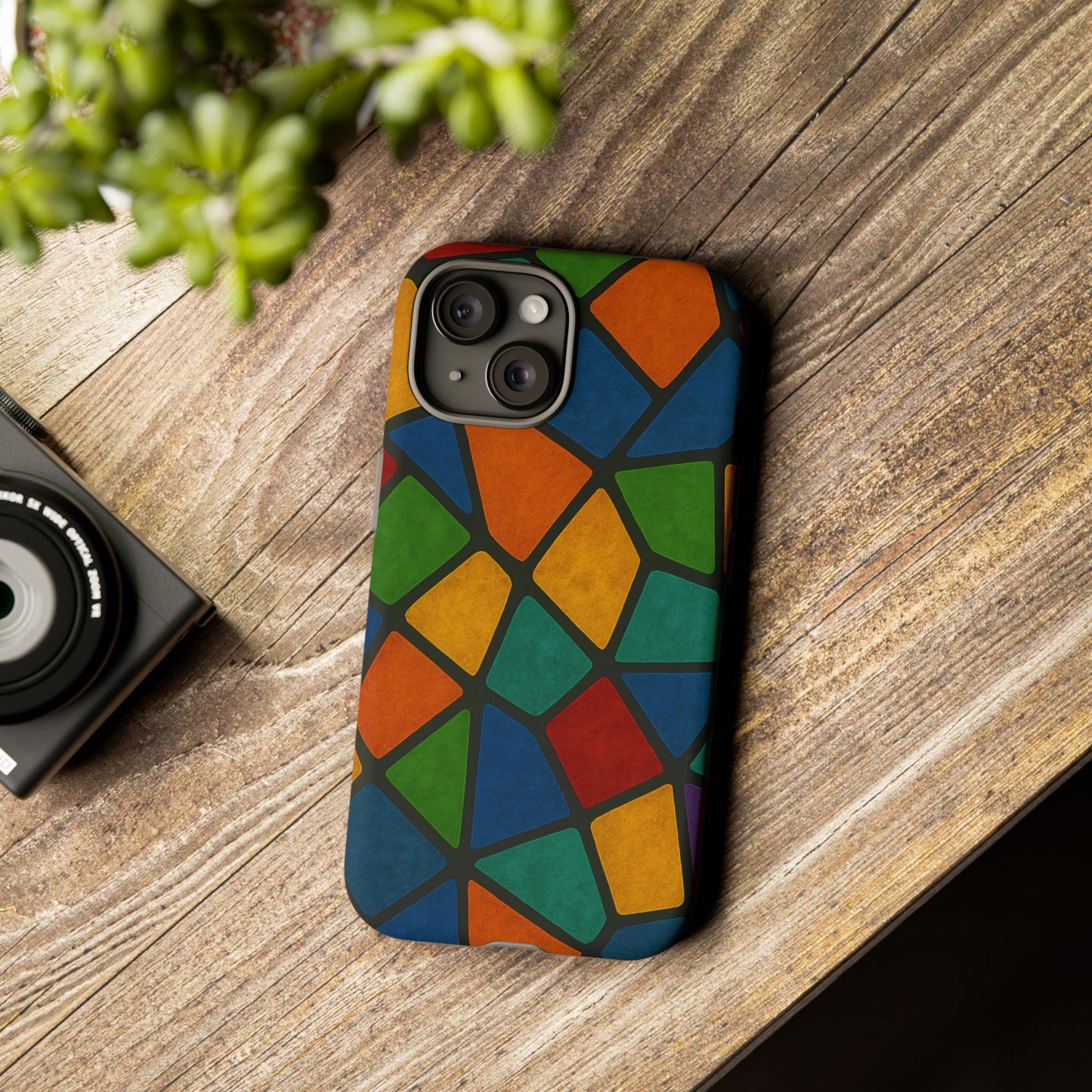Colorful Mosaic Phone Case, Tough Cell Phone Cover, Vibrant Smartphone Protector, Unique Gift for Weddings, Birthday, Holidays
