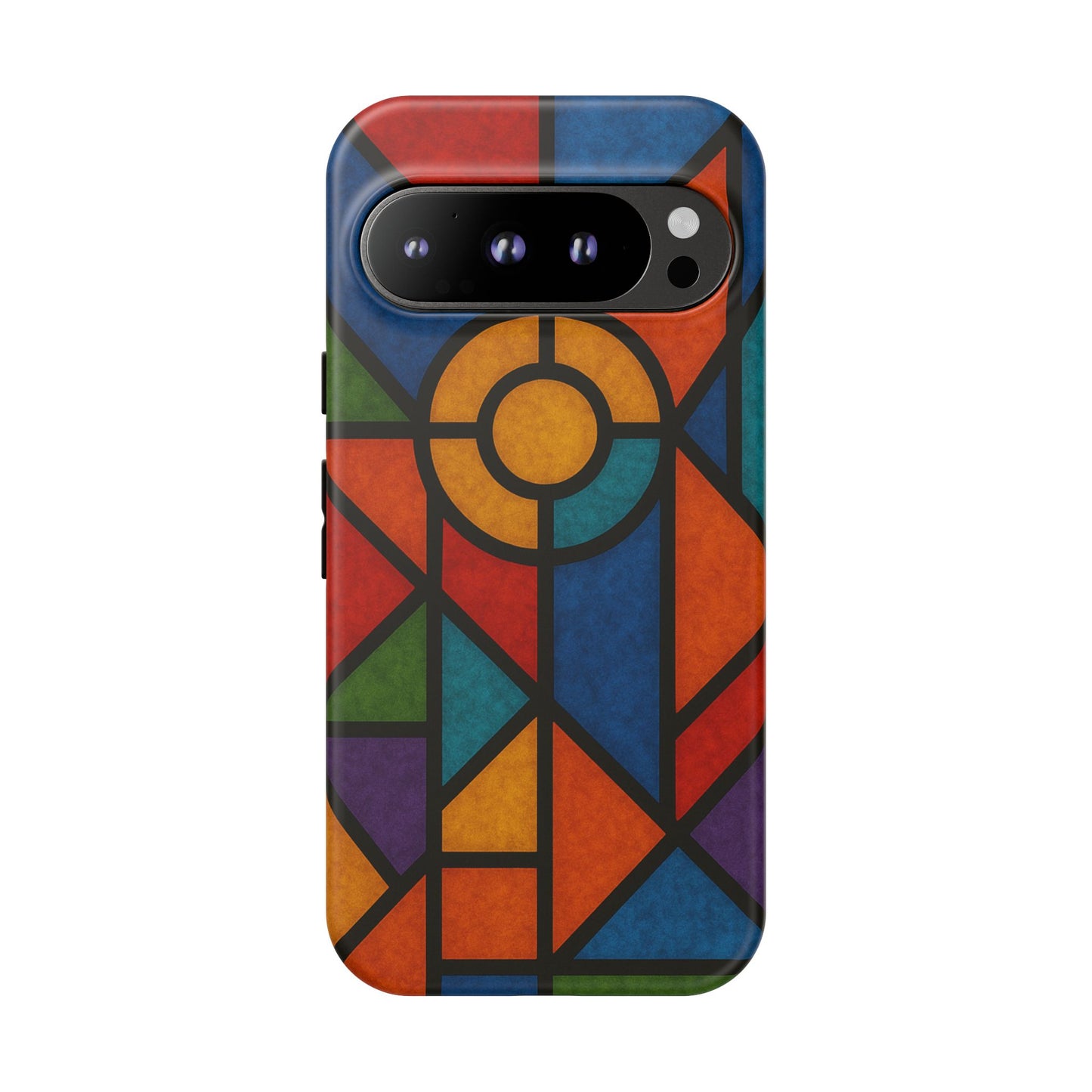 Colorful Stained Glass Phone Case, Artistic Phone Cover, Vibrant Protective Case, Unique Gift for Art Lovers, Stylish Smartphone Accessory