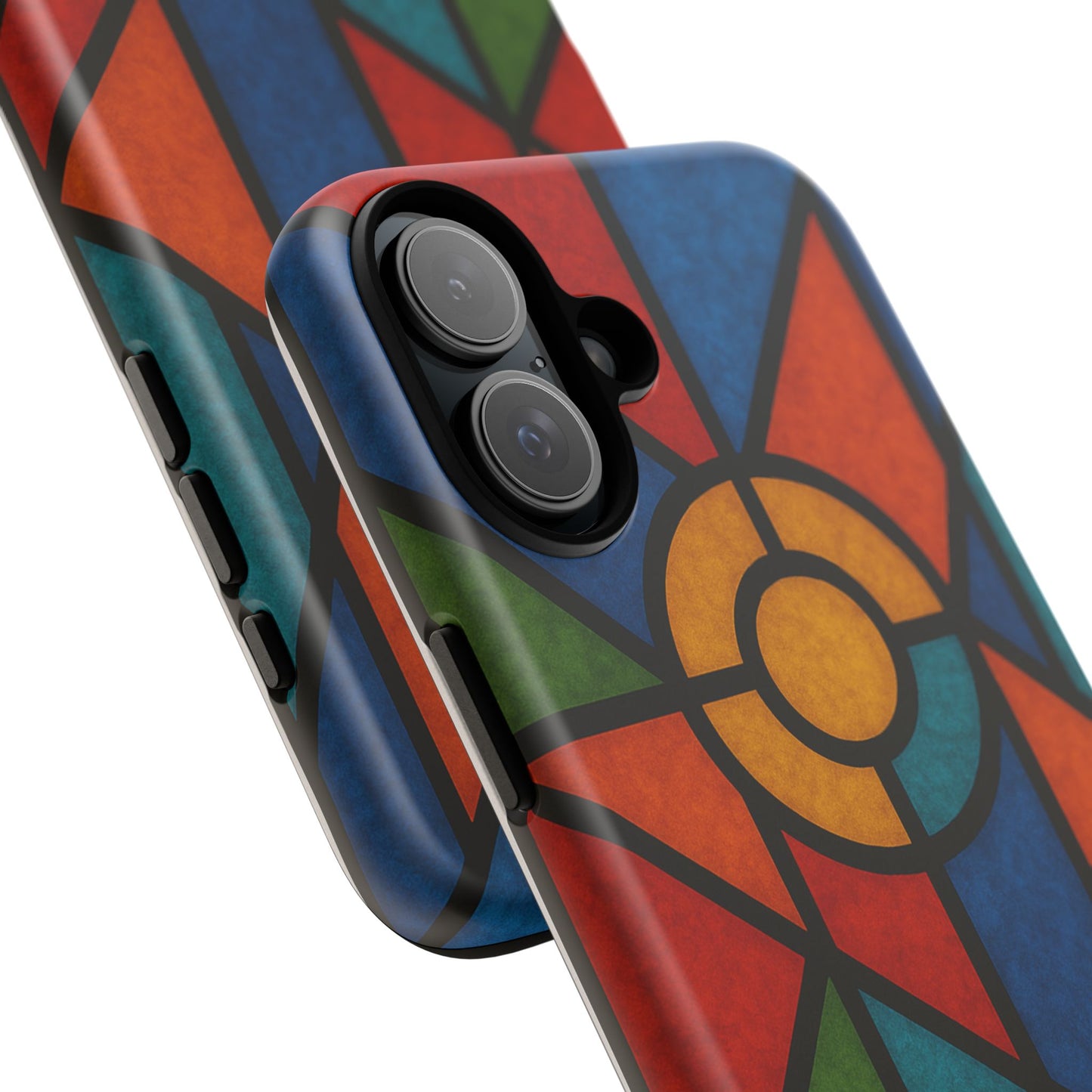 Colorful Stained Glass Phone Case, Artistic Phone Cover, Vibrant Protective Case, Unique Gift for Art Lovers, Stylish Smartphone Accessory