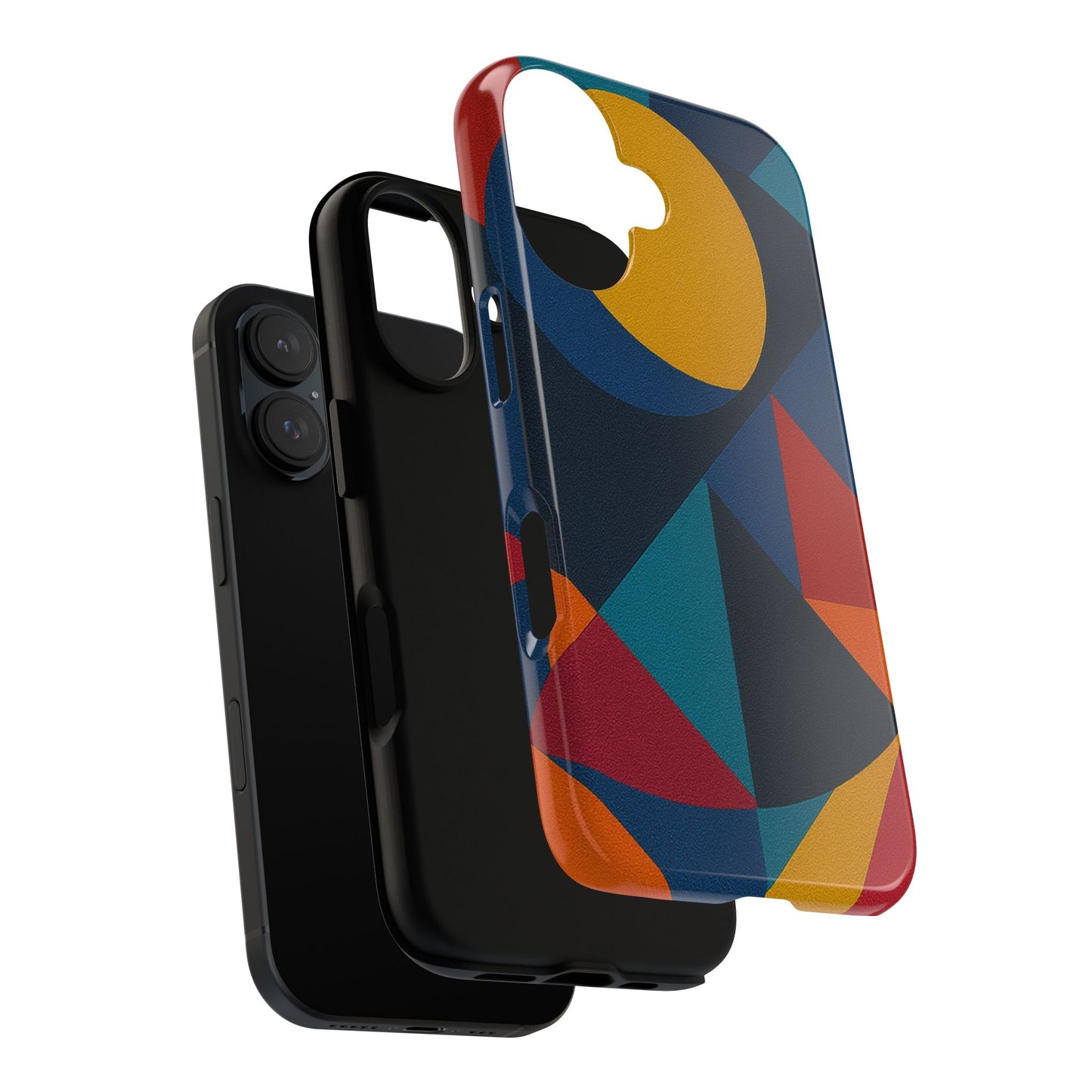 Vibrant Phone Case, Colorful Phone Cover, Geometric Design, Artistic Gift, Trendy Accessory, Vibrant Colors, Unique Design