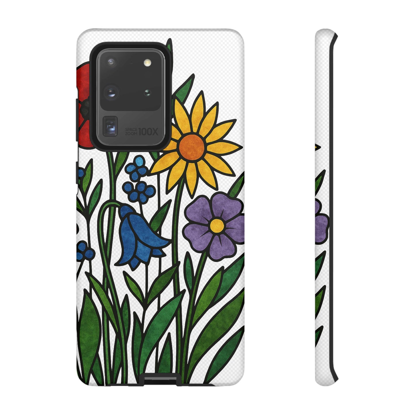 Floral Phone Case, Vibrant Flower Design, Tough Protection, Gift for Nature Lovers, Spring Decor