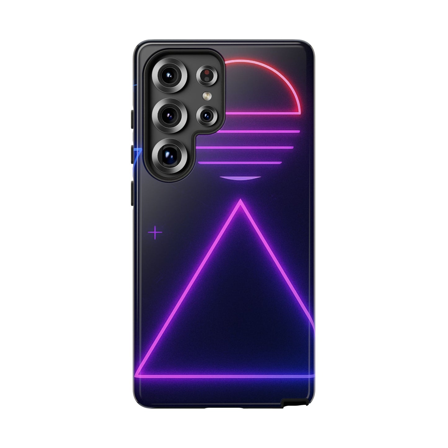 Retro Neon Phone Case, Tough Cases for iPhone, 80s Aesthetic Phone Cover, Abstract Neon Design, Gift for Tech Lovers