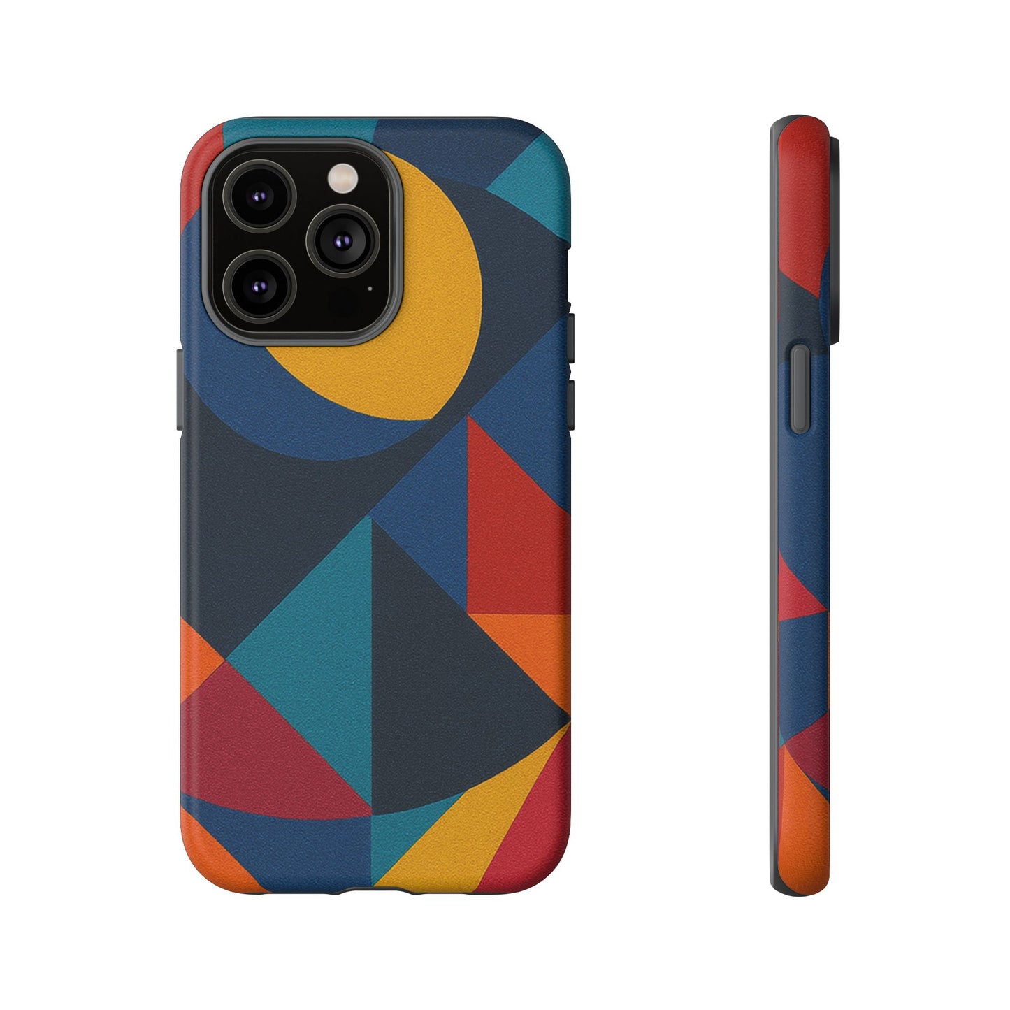 Vibrant Phone Case, Colorful Phone Cover, Geometric Design, Artistic Gift, Trendy Accessory, Vibrant Colors, Unique Design