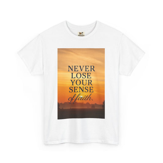 Inspirational Faith Tee, Unisex Heavy Cotton Tee for Daily Wear, Motivational Gift, Faith-Based Apparel, Spiritual Inspiration Shirt