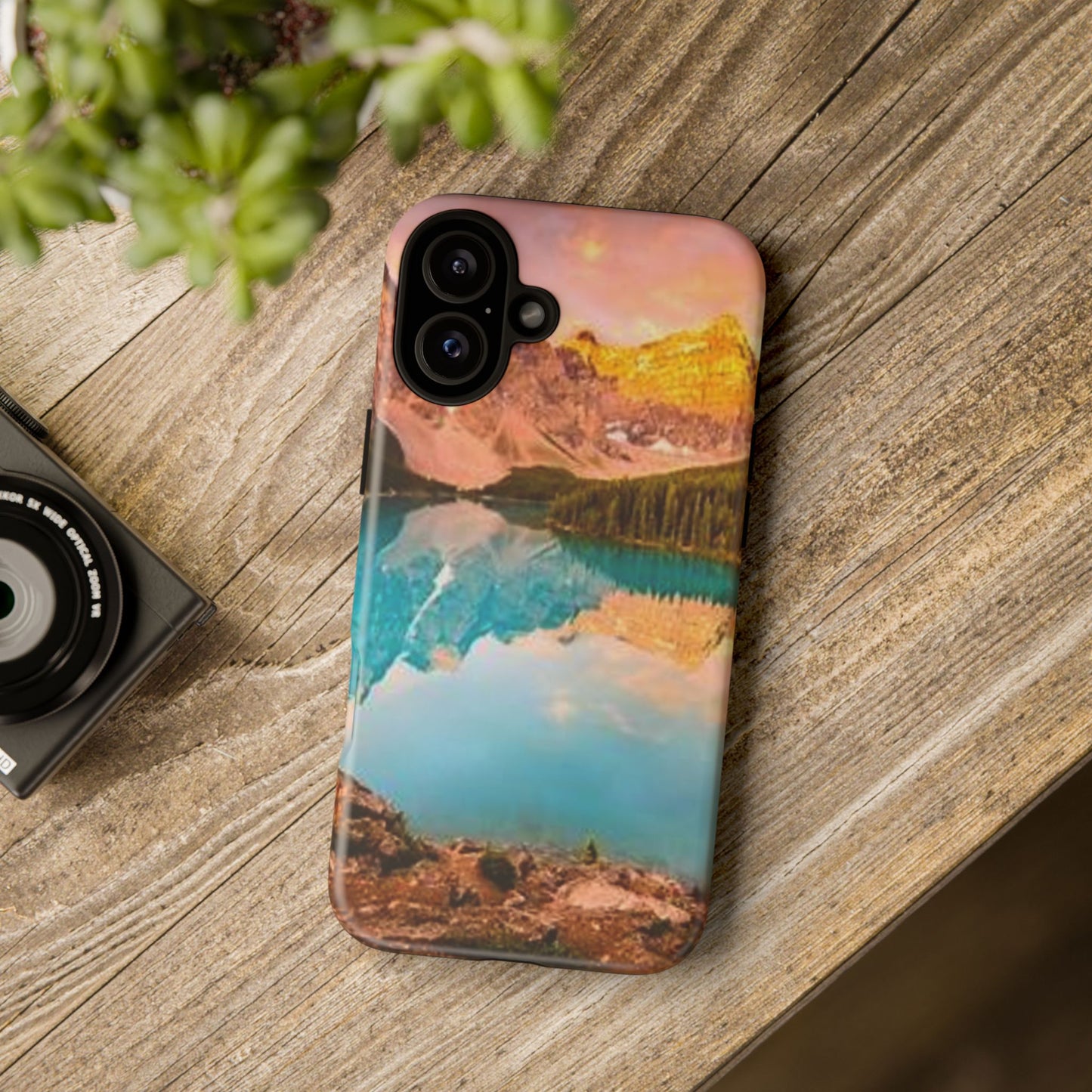Nature-Inspired Phone Case with Mountain and Lake Design, Aesthetic Tough Cases for Outdoor Lovers, Phone Protection, Gift for Nature [...]