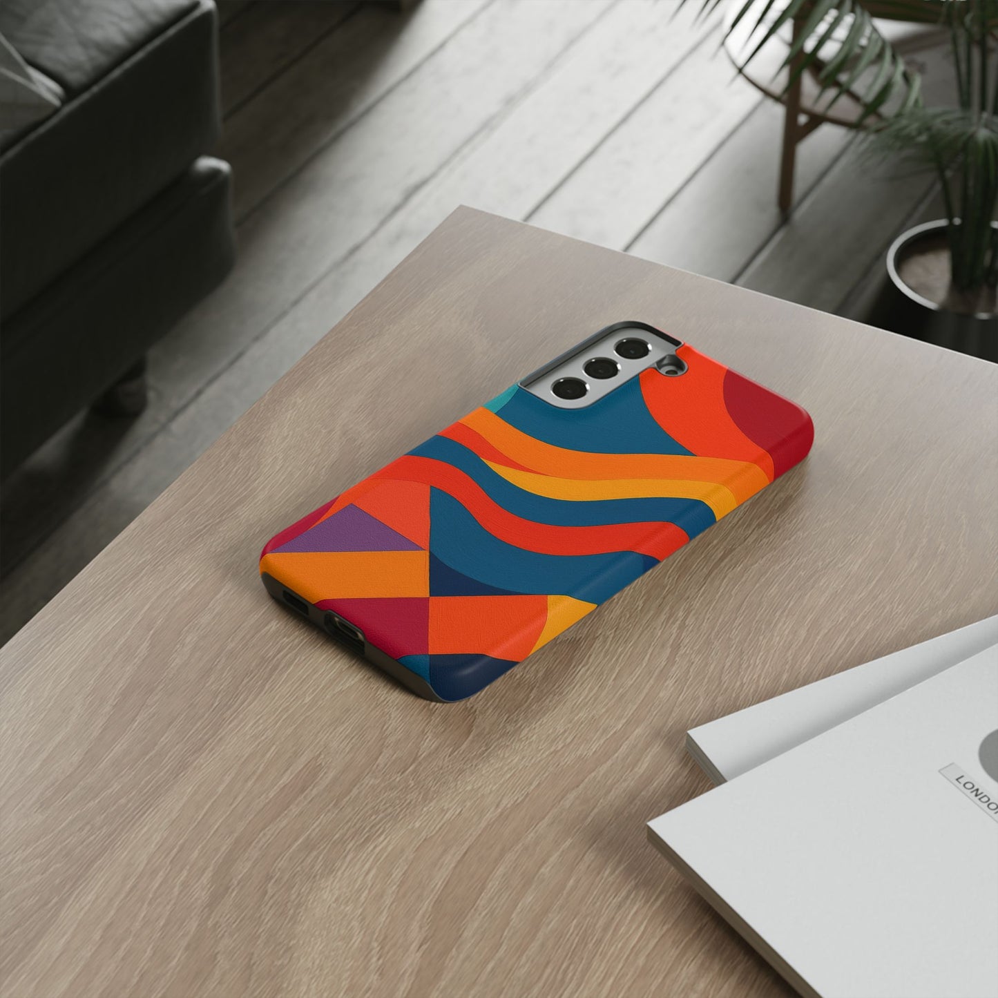Vibrant Phone Case, Abstract Design Cover, Tough Cases for All Occasions, Stylish Gift for Tech Lovers, Modern Phone Accessories