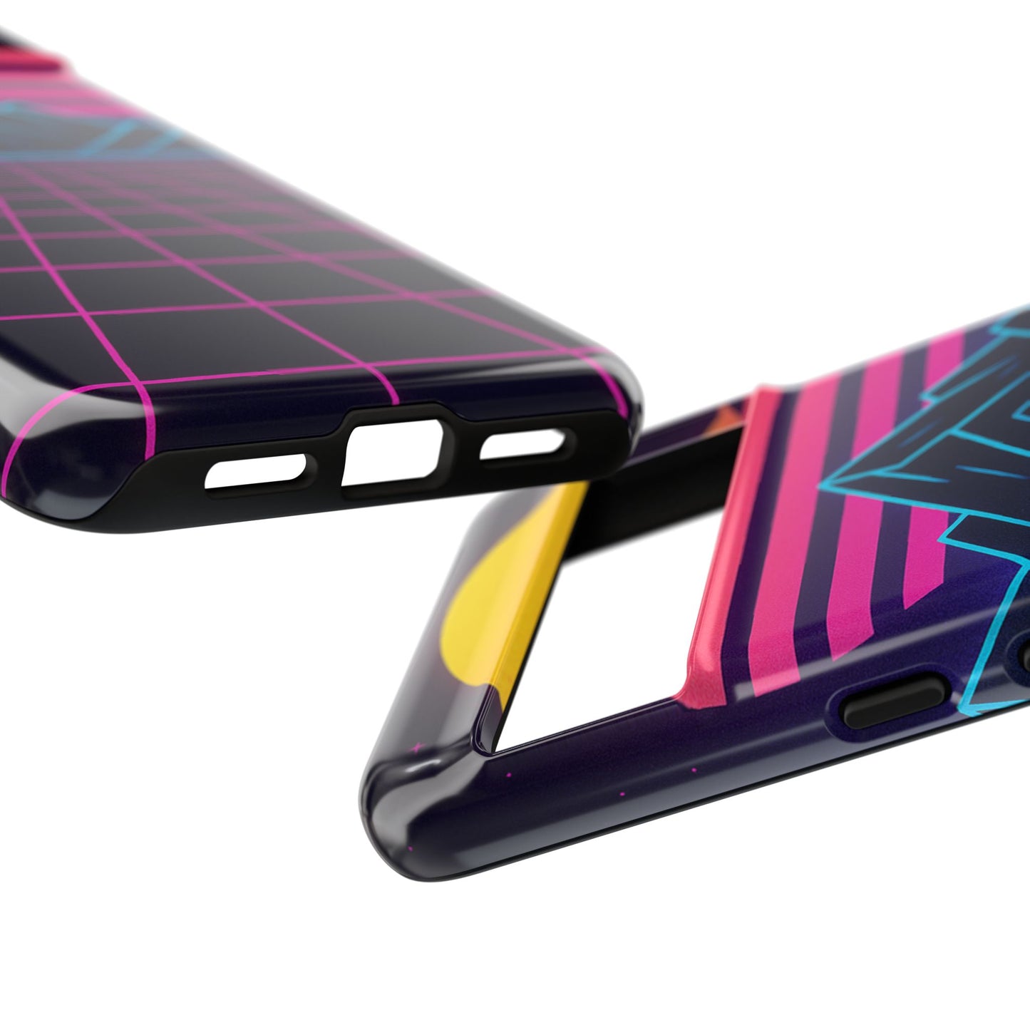 Retro Sunset Phone Case, Vintage Neon Case, 80s Aesthetic Cover, Gift for Tech Lovers, Unique Phone Accessories