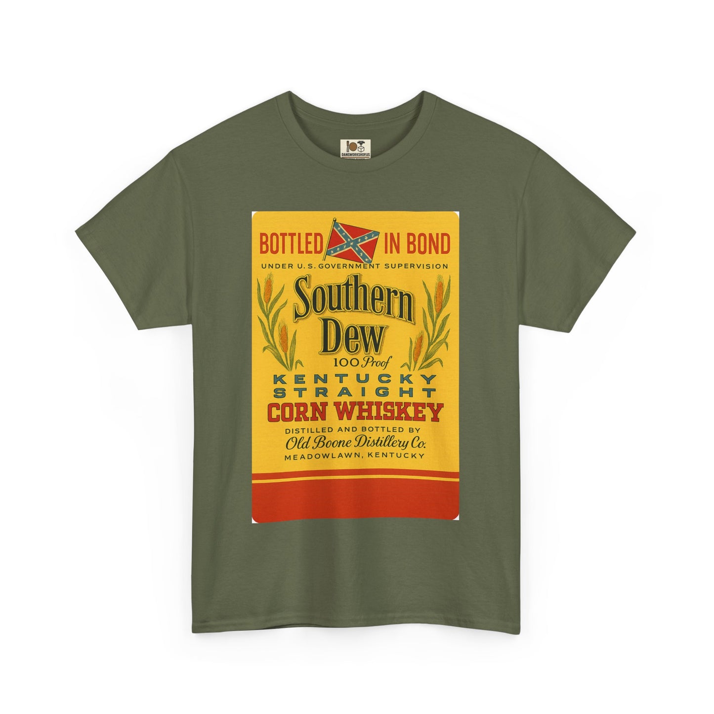 Southern Dew Whiskey Graphic Tee, Vintage Style T-Shirt, Southern Charm Apparel, Gift for Him, Casual Style, Unisex Cotton Tee