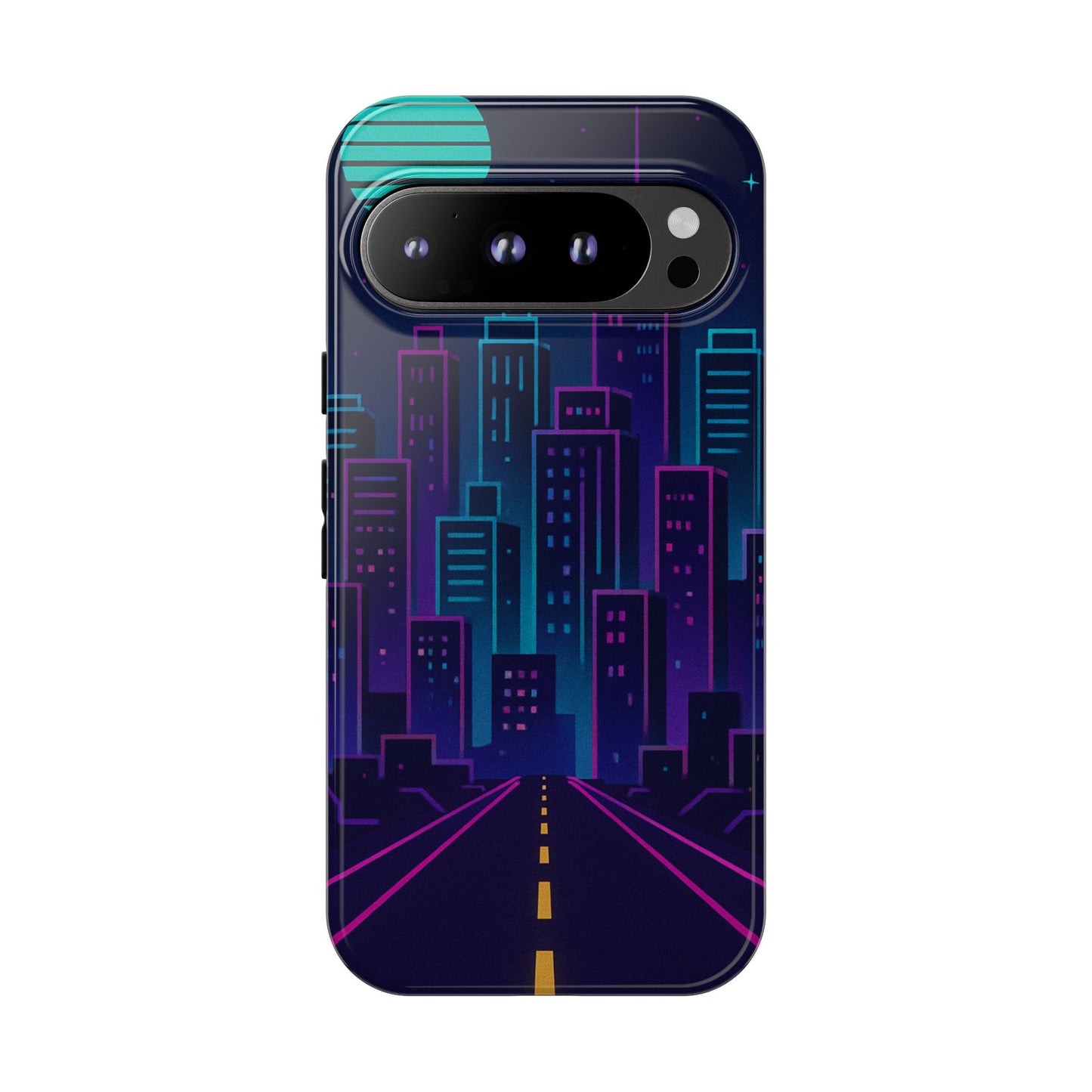 Cityscape Phone Case, Tough Cases, Urban Style, Nighttime Vibe, Phone Cover, Gift for City Lovers, Modern Design