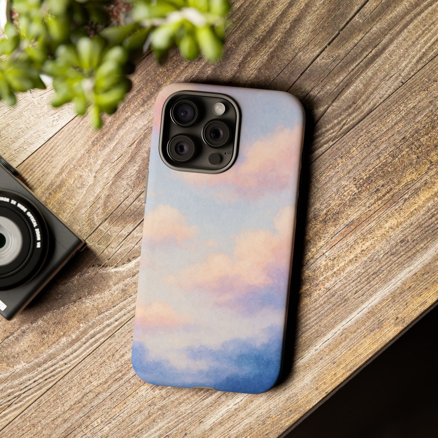 Sky Blue Cloud Phone Case, Tough Phone Cover, Aesthetic Cell Phone Accessory, Gift for Teen, Trendy Tech Protection