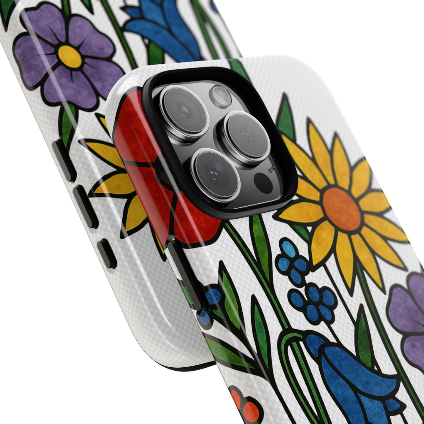 Floral Phone Case, Vibrant Flower Design, Tough Protection, Gift for Nature Lovers, Spring Decor