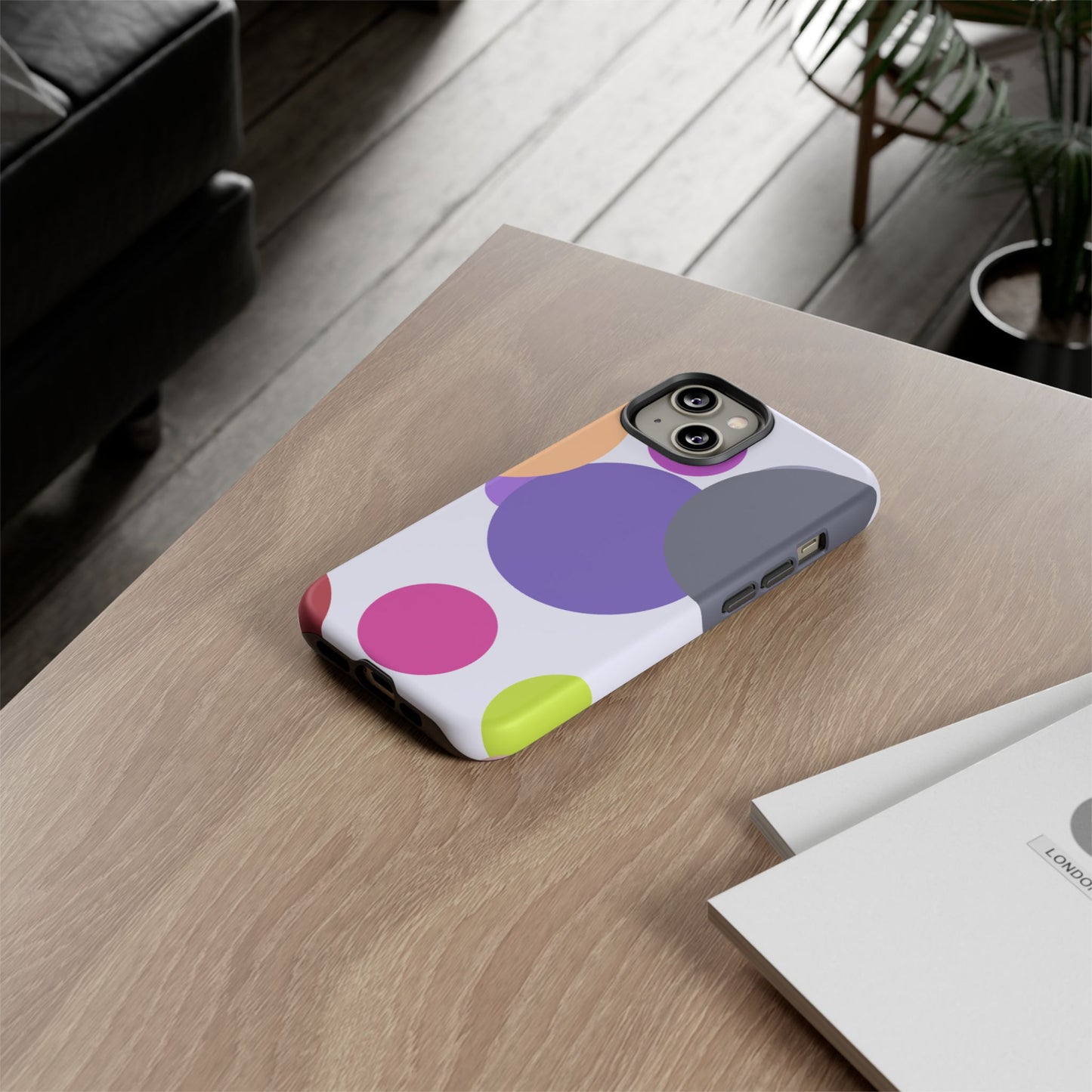 Colorful Geometric Phone Case, Bold Protective Cover for iPhone, Unique Gift for Trendy Teens, Fun Customizable Cases, Modern Design