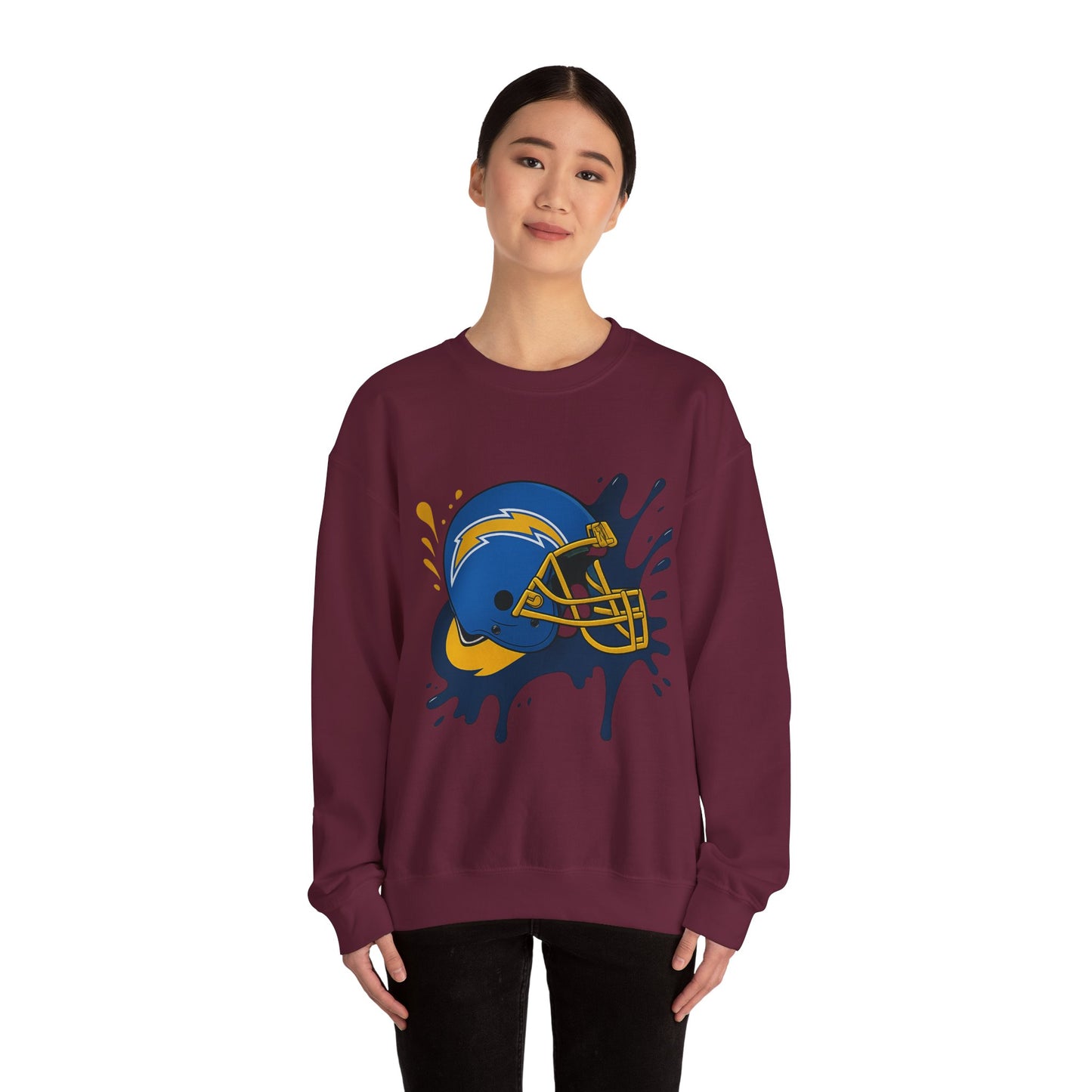 Sporty Splash Crewneck Sweatshirt - Football Lover Gift, Unisex Casual Wear, Game Day Attire, Cozy Sweatshirt, Fall Fashion