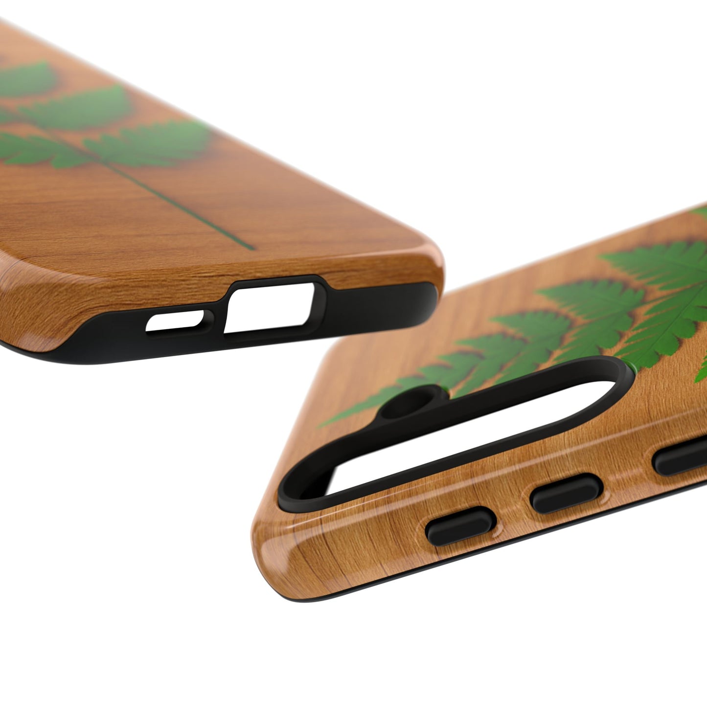Wooden Fern Phone Case - Eco-Friendly Tough Cases for Nature Lovers, Unique Gift, Customizable Design, Nature-Themed Accessories