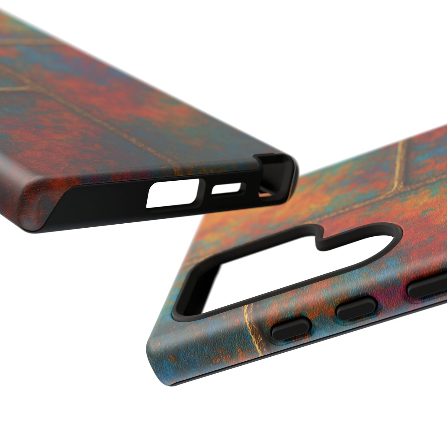 Colorful Textured Phone Case, Vibrant iPhone Cover, Tough Protective Shell, Unique Mobile Accessory, Artisan Phone Protection