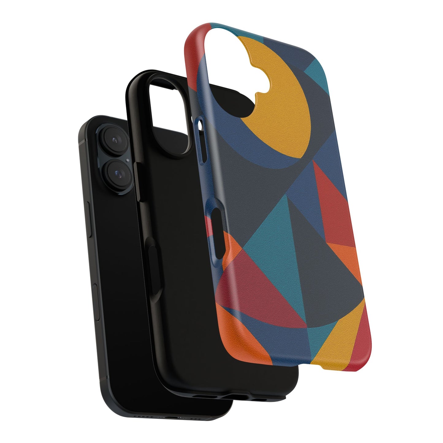 Vibrant Phone Case, Colorful Phone Cover, Geometric Design, Artistic Gift, Trendy Accessory, Vibrant Colors, Unique Design