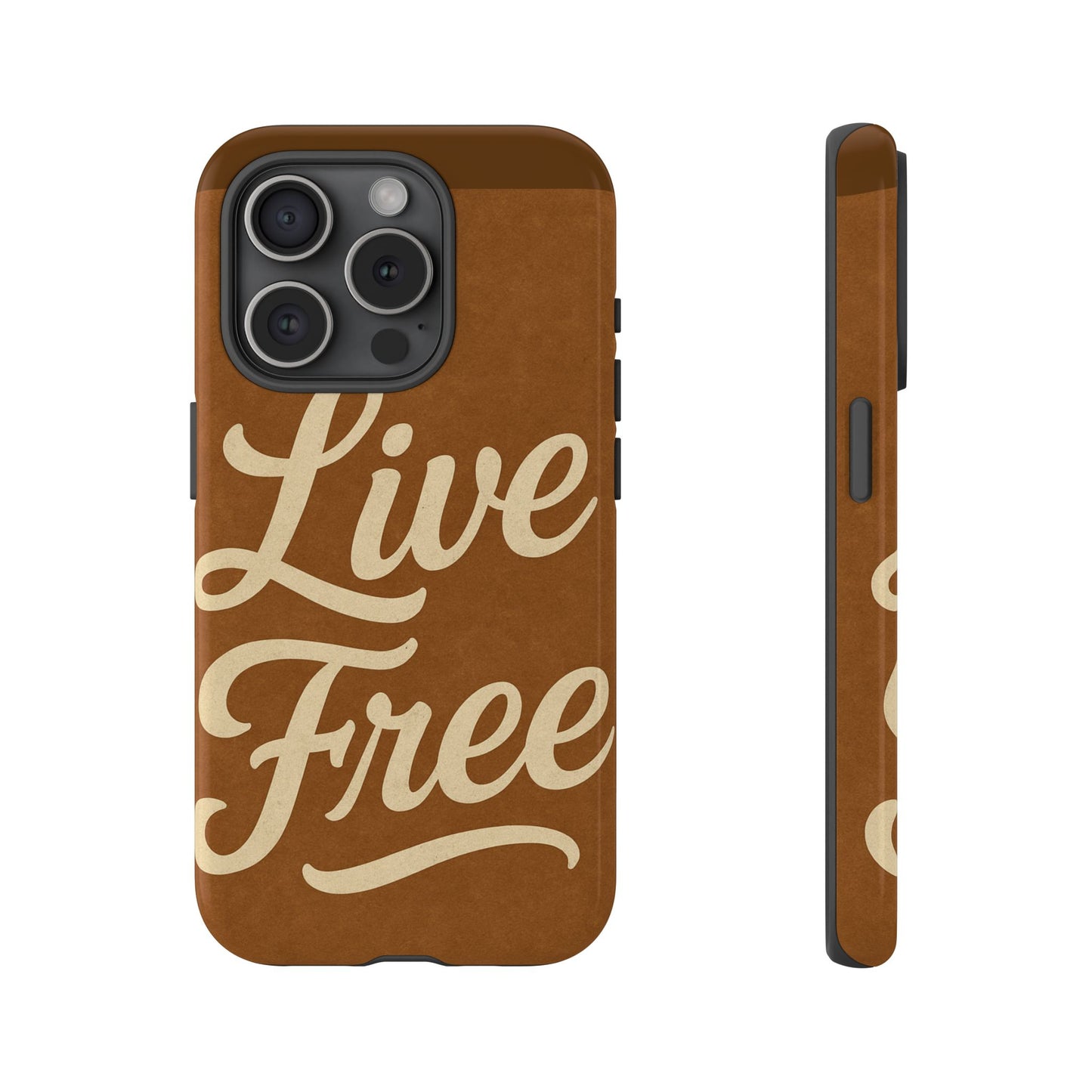 Live Free Phone Case, Tough Cases, Inspirational Phone Accessories, Gift for Adventurers, Customizable Design, Unique Tech Gifts