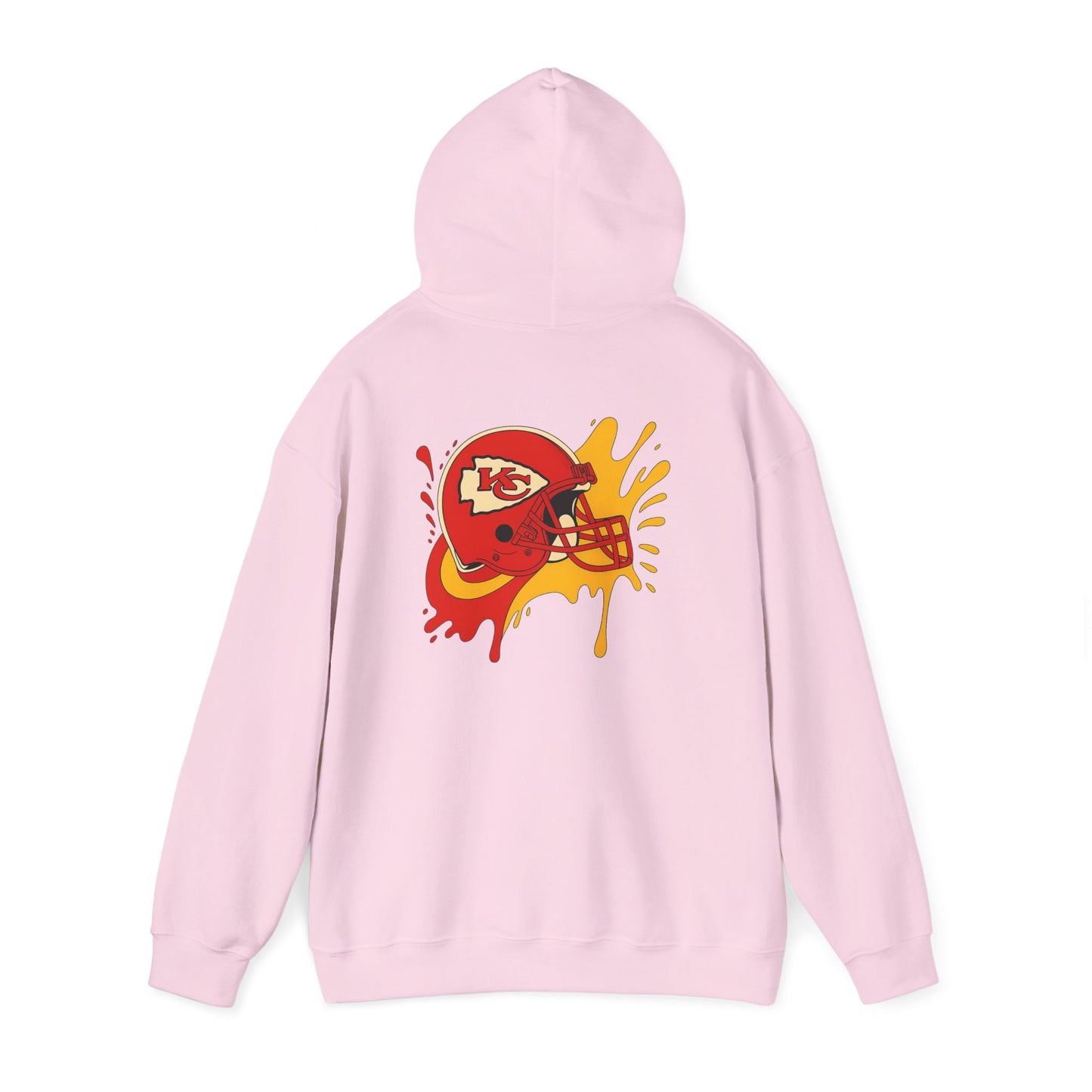 Sporty Graffiti Hoodie for Chiefs Fans, Versatile Streetwear, Perfect Gift for Game Day, Fashionable Fall Layer, Unisex Heavy Blend