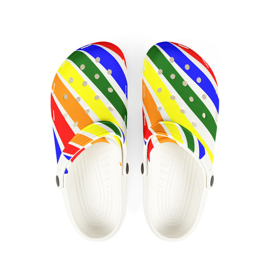 Colorful EVA Foam Shoes - Rainbow Slippers for Summer, Casual Footwear, Festival Shoes, Vibrant Indoor/Outdoor Clogs