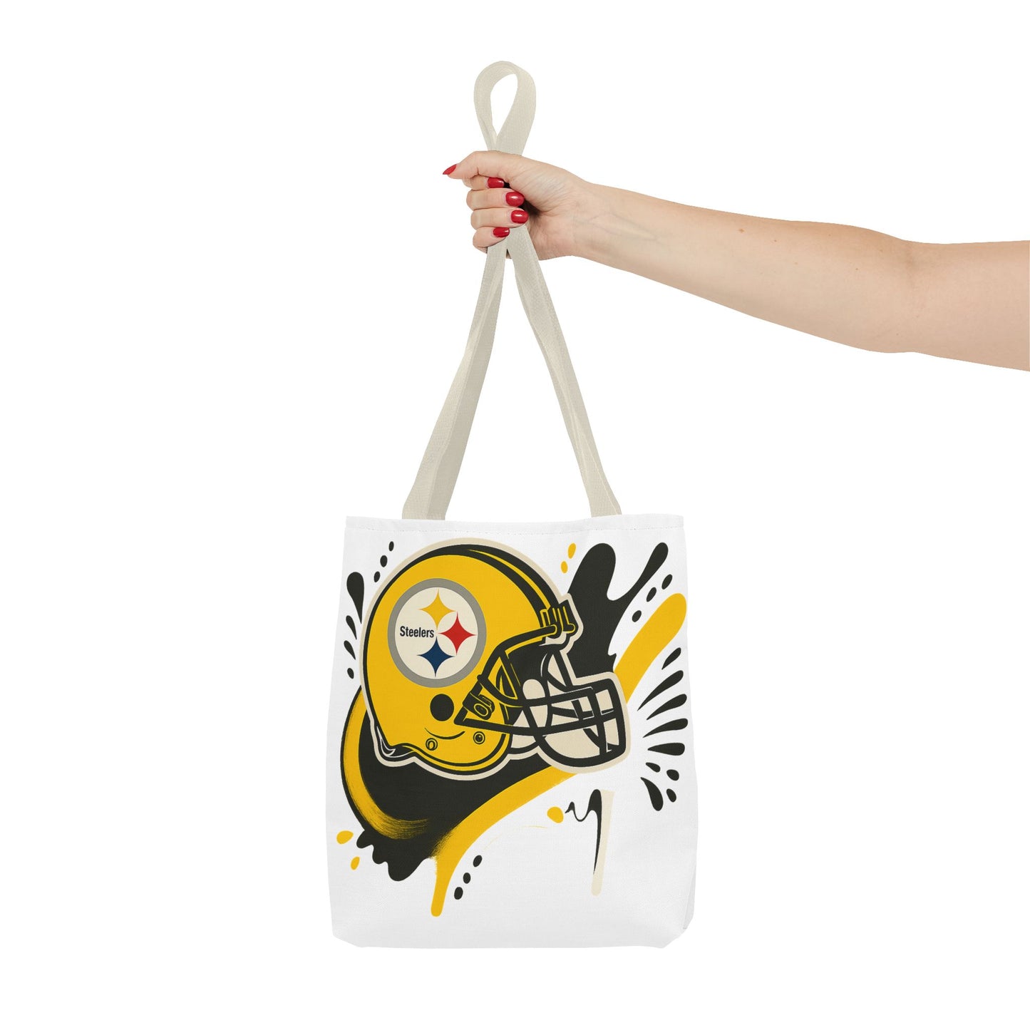 Steelers Inspired Tote Bag, Football Fan Accessory, Game Day Tote, Sports Bag, Personalized Gift for Him
