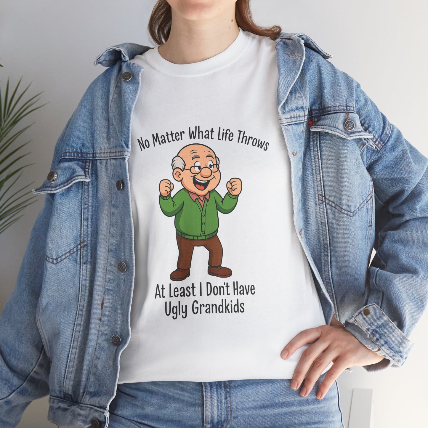 Funny Grandpa Tee, Unisex Heavy Cotton Tee, Gift for Grandparents, Humorous T-Shirt, Birthday or Father's Day Gift
