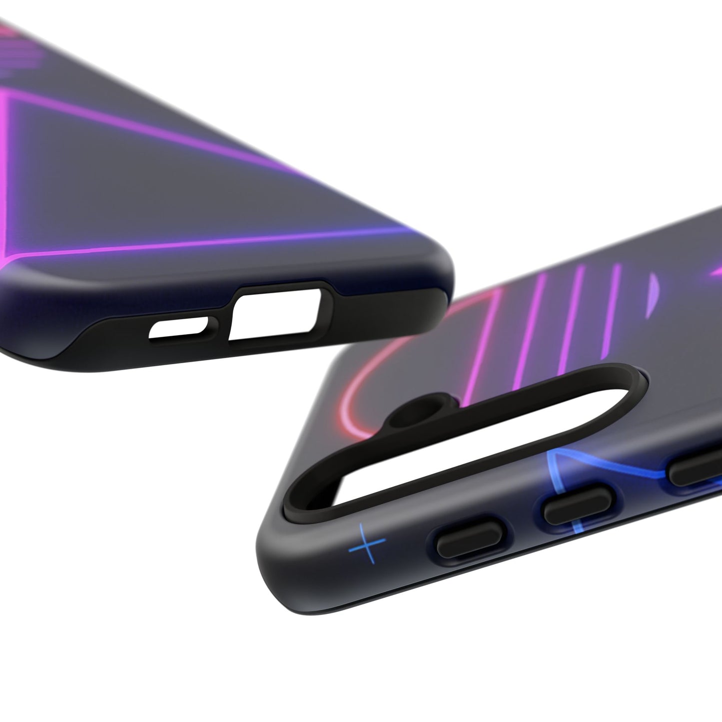 Retro Neon Phone Case, Tough Cases for iPhone, 80s Aesthetic Phone Cover, Abstract Neon Design, Gift for Tech Lovers