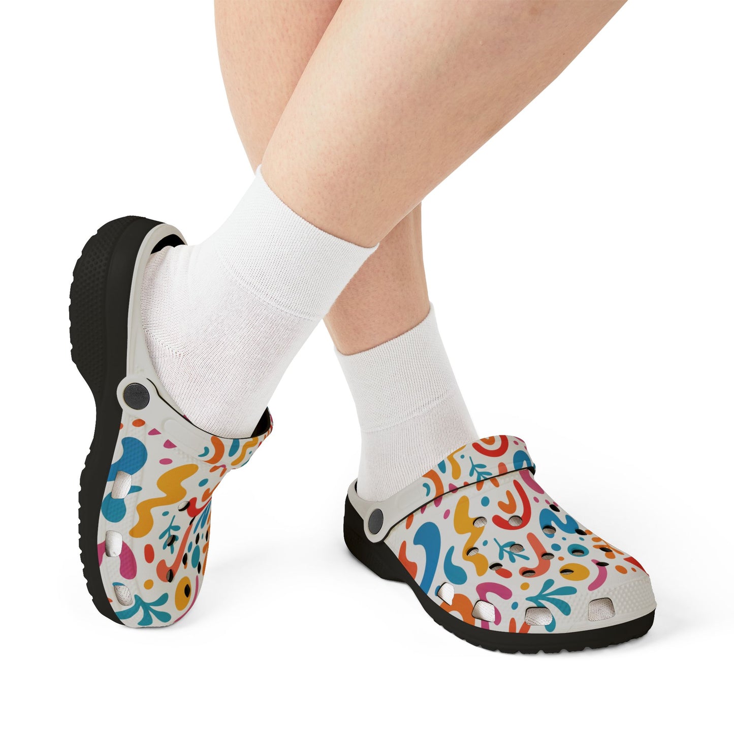 Colorful AOP EVA Foam Rubber Shoes with Vibrant Floral Design, Slip-On Clogs, Fun Garden Shoes, All-Occasion Footwear, Summer Style, [...]