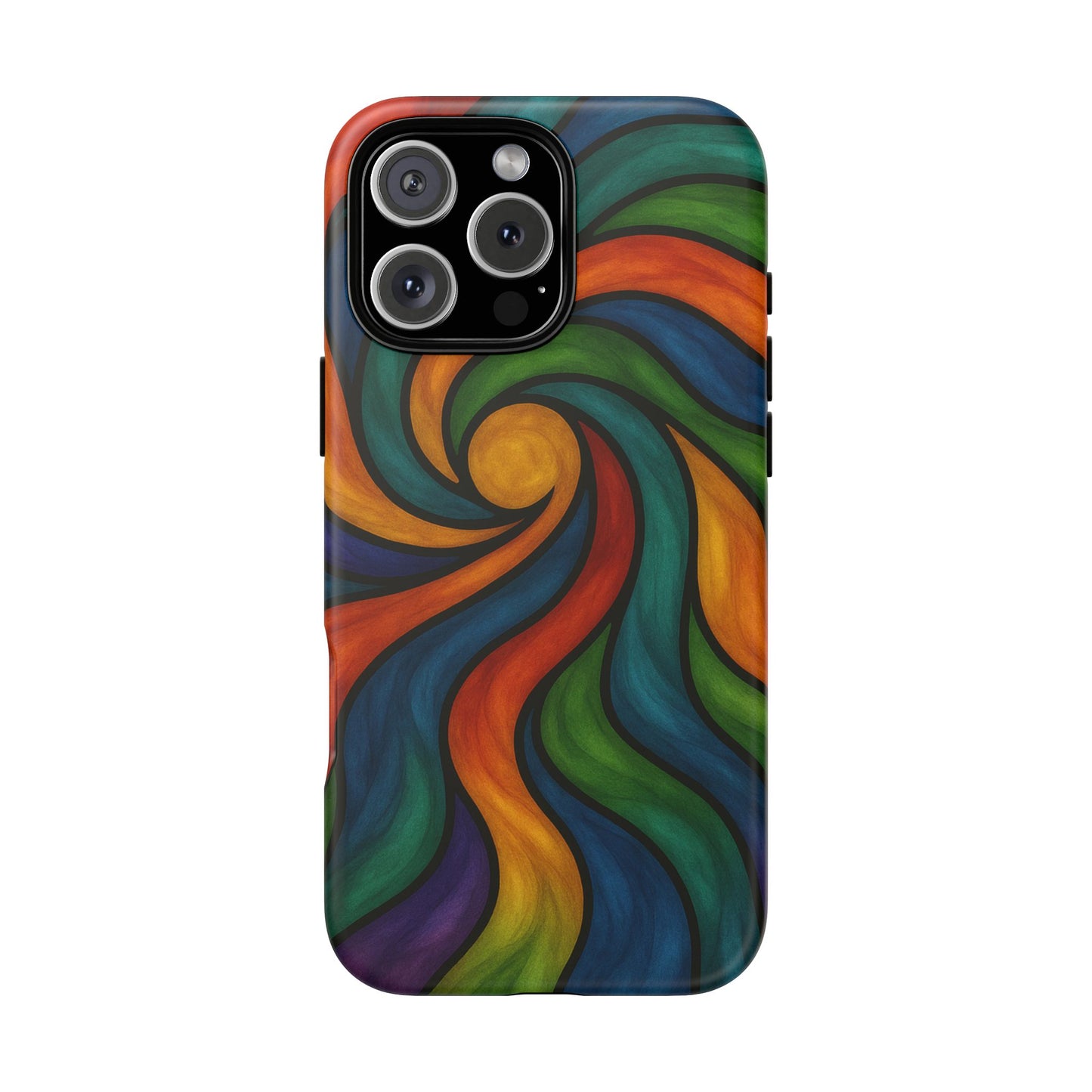 Colorful Swirl Phone Case | Tough Cases, Vibrant Design, Gift for Art Lovers, Funky Case, Unique Phone Accessories