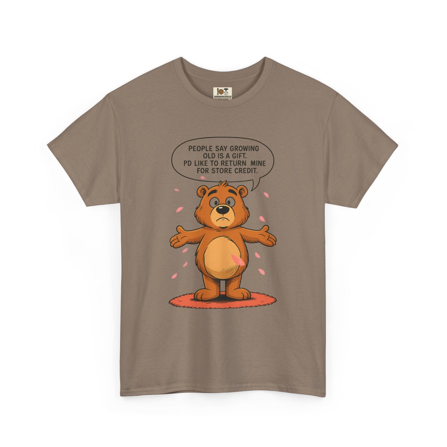 Funny Unisex Bear Tee, Humorous Gift for Dad, Comfy Casual Shirt, Gift for Birthdays, Father's Day, Animal Lover Apparel