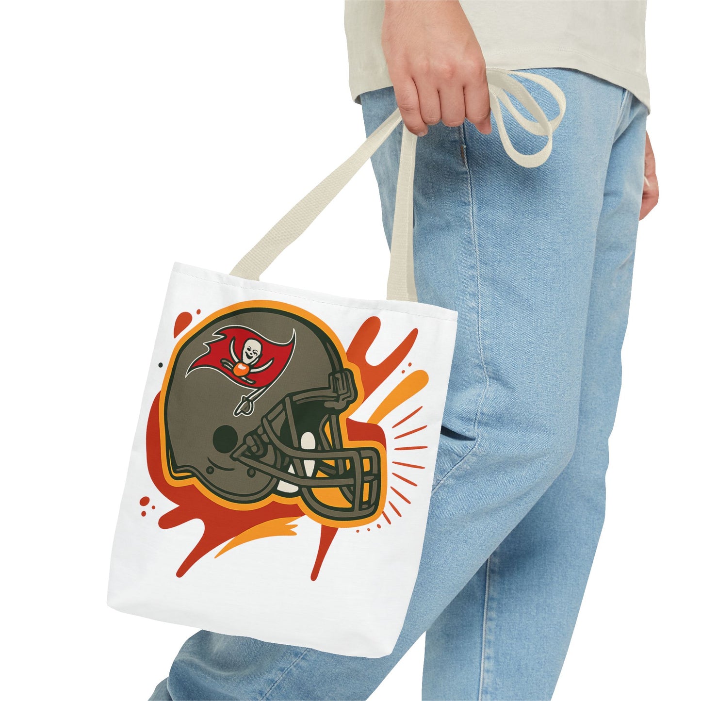 Tote Bag with Bold Football Design, Sports Tote, Game Day Bag, NFL Fan Gift, Personalized Beach Bag, Unique Shopping Tote
