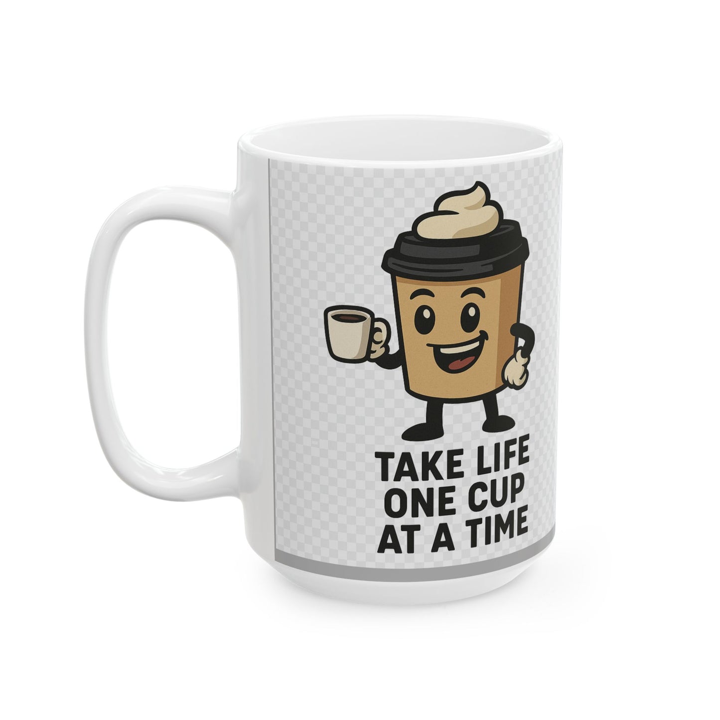 Whimsical Coffee Mug for Life Lovers, Gift for Coffee Aficionados, Motivational Tea Mug, Fun Home Decor, Coffee-Lover's Mug