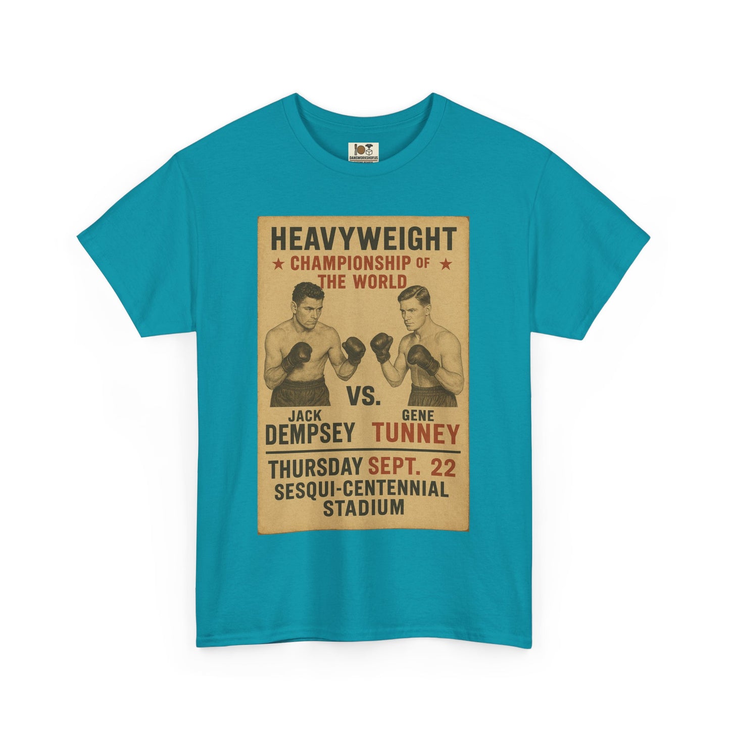 Vintage Boxing Tee, Unisex Heavy Cotton T-Shirt, Retro Sportswear, Nostalgic Gift, Boxing Fan Apparel, Event Memorabilia