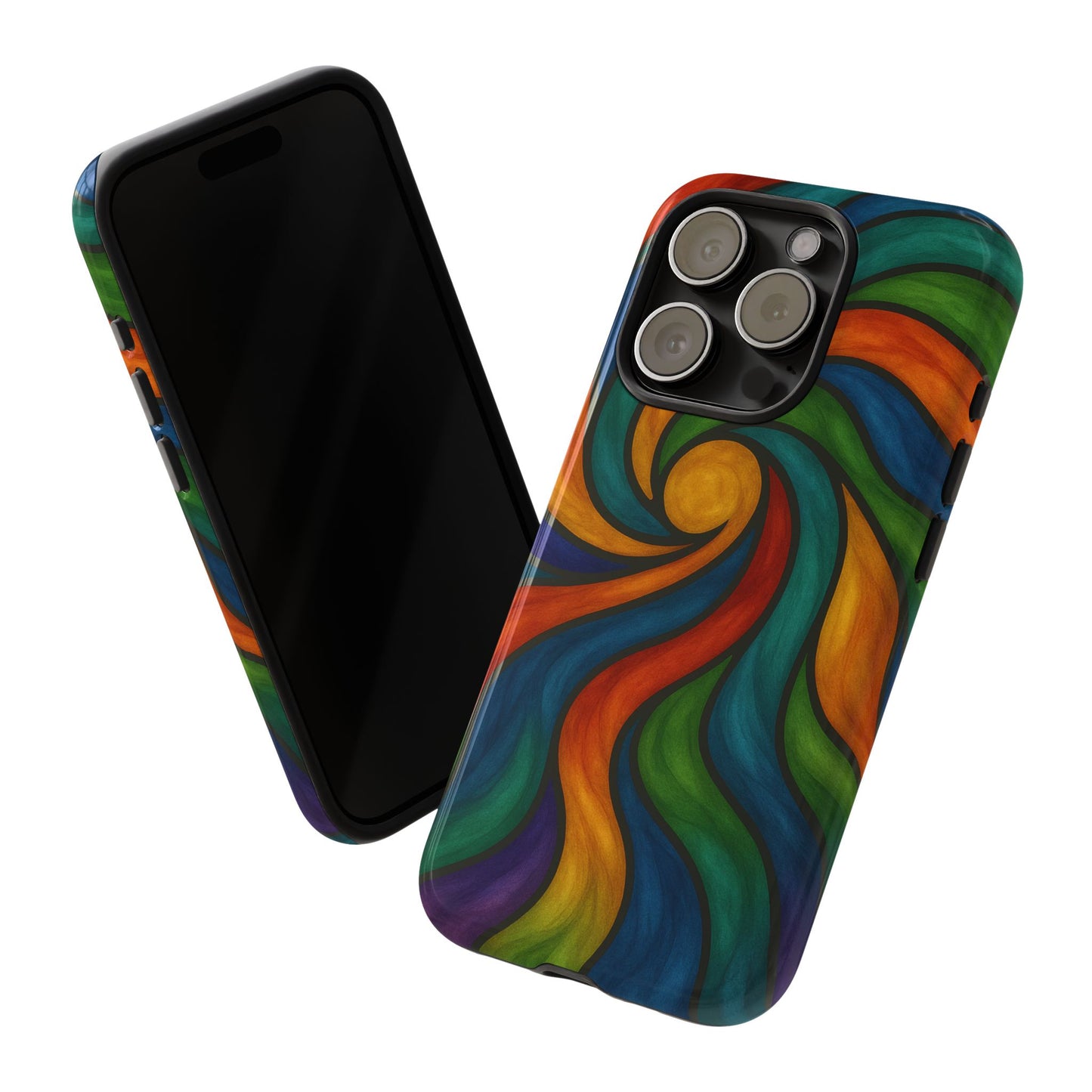 Colorful Swirl Phone Case | Tough Cases, Vibrant Design, Gift for Art Lovers, Funky Case, Unique Phone Accessories