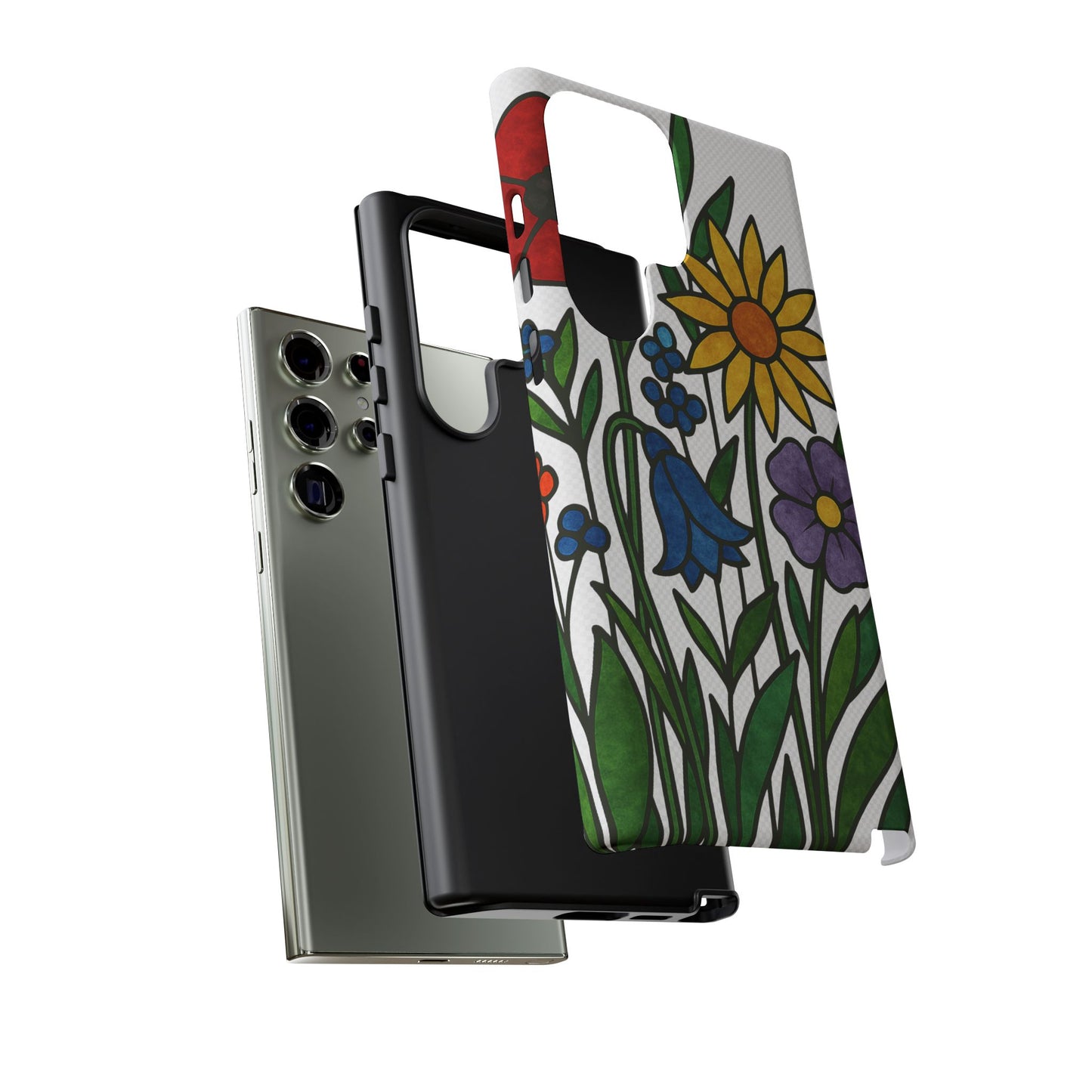 Floral Phone Case, Vibrant Flower Design, Tough Protection, Gift for Nature Lovers, Spring Decor