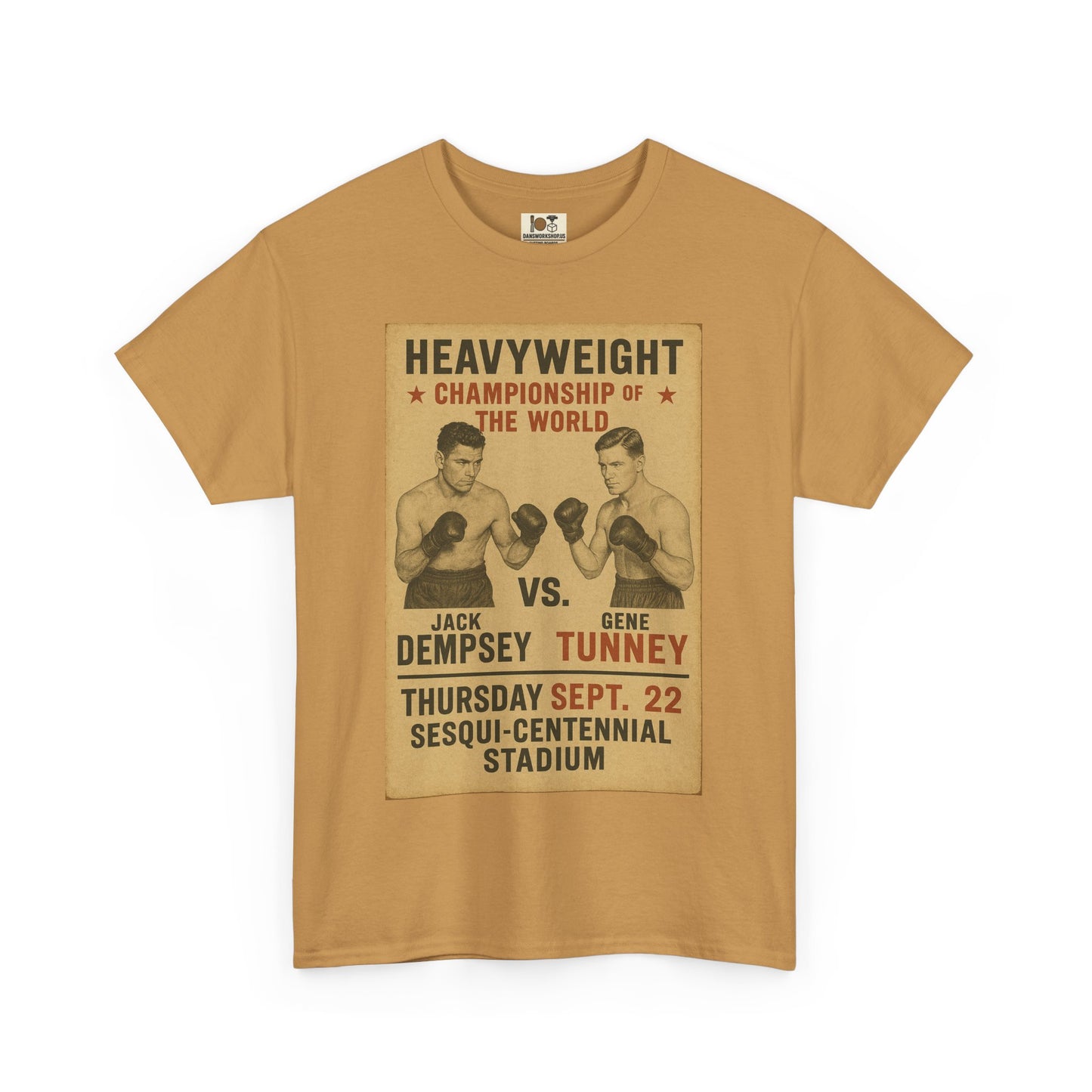 Vintage Boxing Tee, Unisex Heavy Cotton T-Shirt, Retro Sportswear, Nostalgic Gift, Boxing Fan Apparel, Event Memorabilia