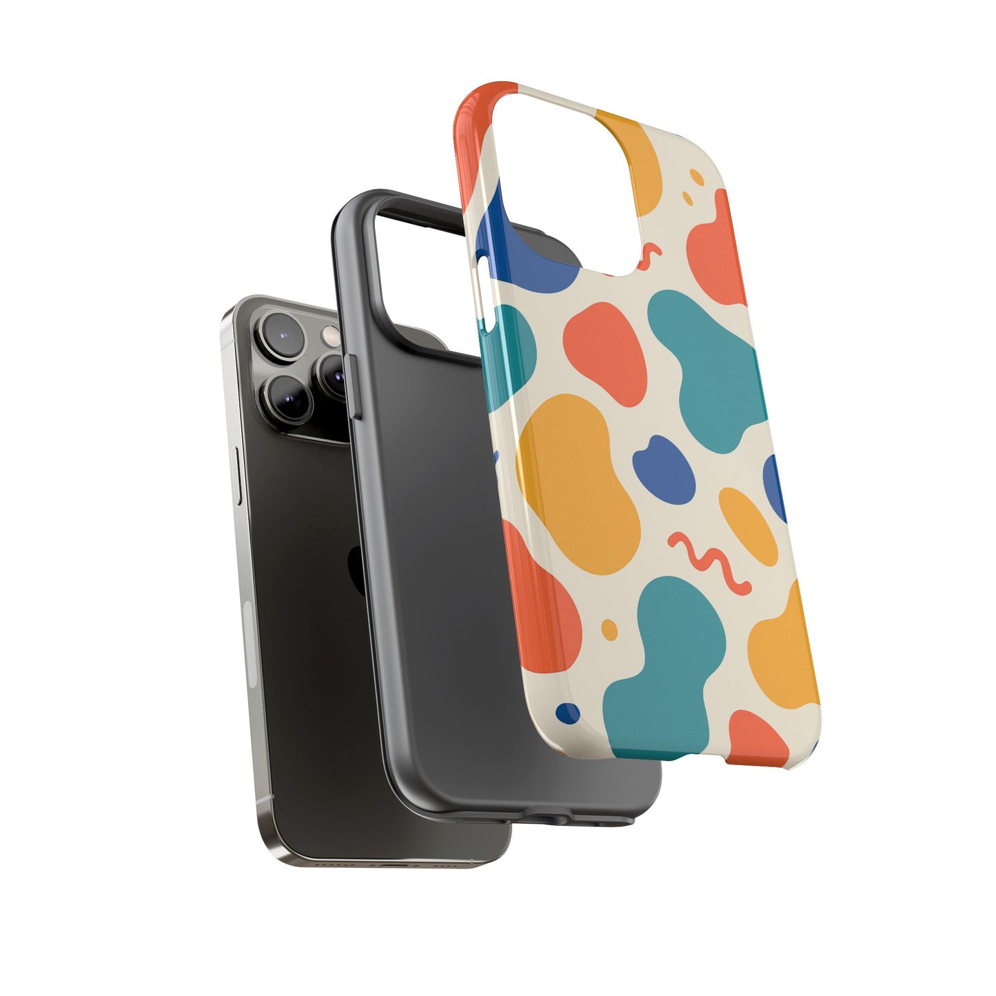 Colorful Phone Case with Abstract Design, Stylish Phone Cover, Trendy Tech Accessory for Her, Unique Gift Idea, Fun Patterned Case