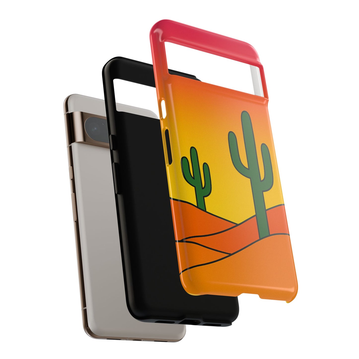 Desert Vibes Phone Case, Tough Cases, Cactus Design, Colorful Phone Cover, Summer Aesthetic, Unique Gift Idea