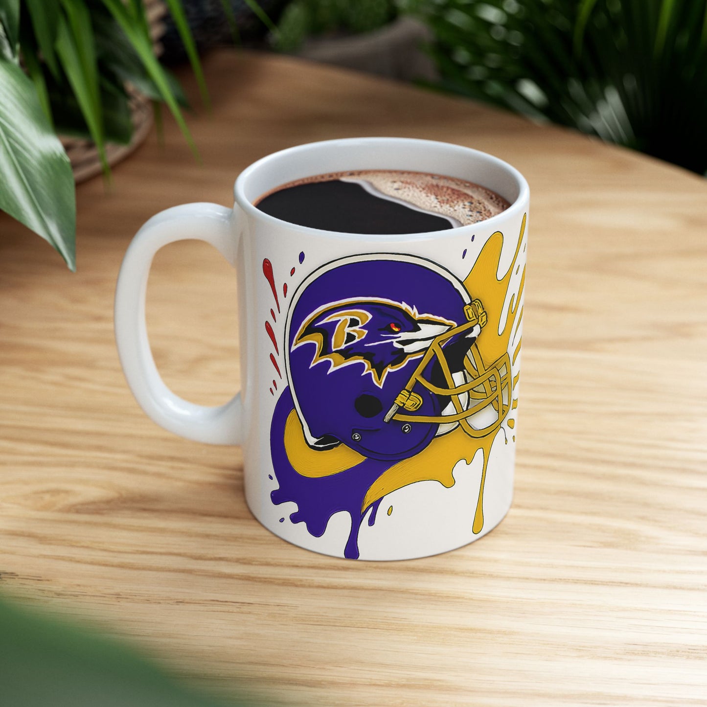 Bold NFL Ceramic Mug with Team Colors, Perfect for Game Day, Gifts for Football Fans, Sports Enthusiasts, Tailgate Parties, Collectibles