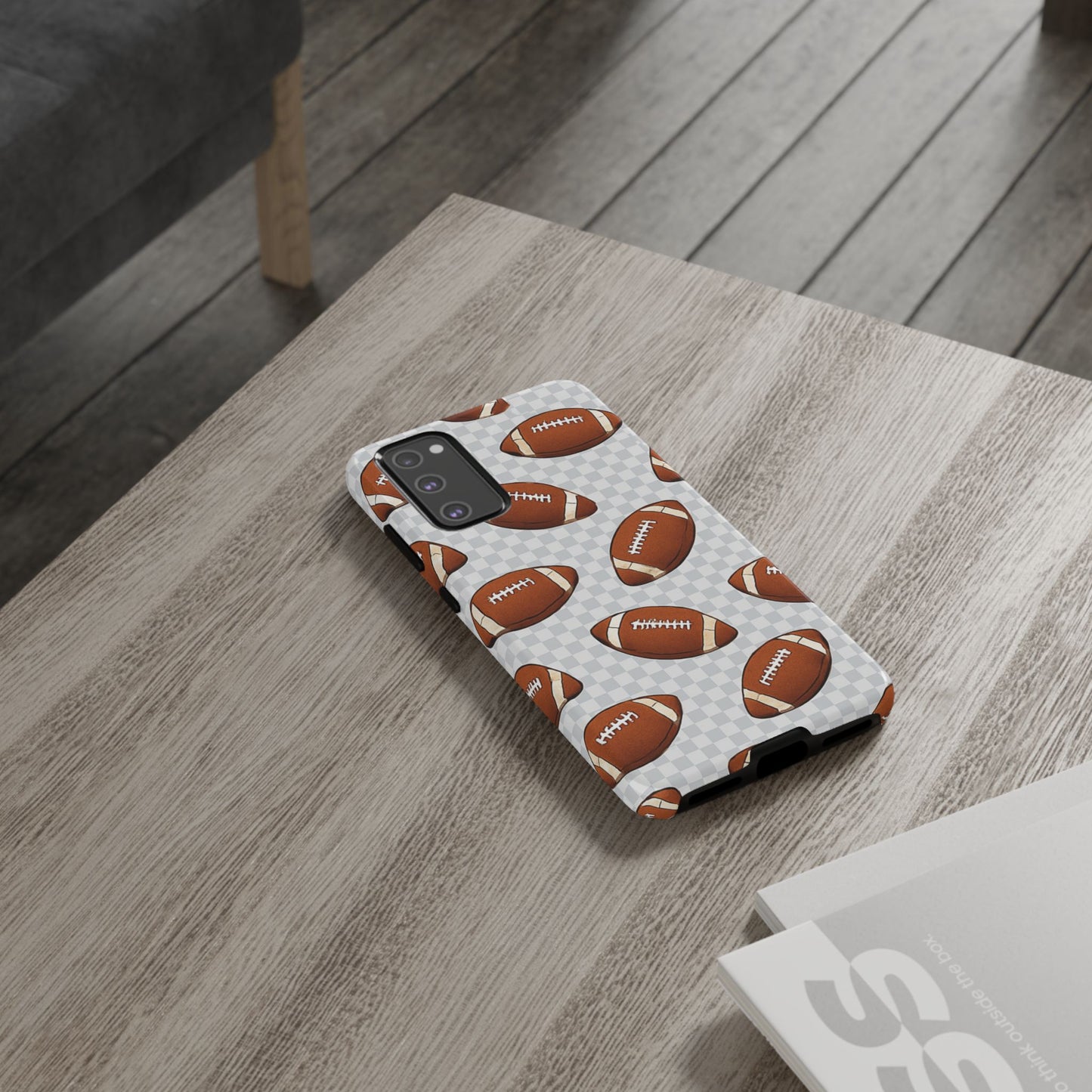 Football Phone Case, Tough Cases for Sports Fans, Unique Gift for Football Lovers, Protective Decor, Athletic Accessories