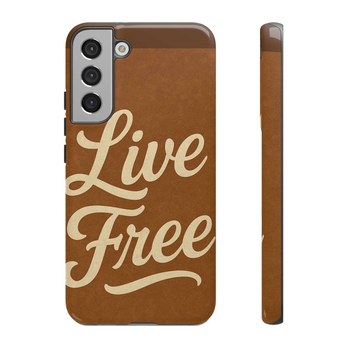 Live Free Phone Case, Tough Cases, Inspirational Phone Accessories, Gift for Adventurers, Customizable Design, Unique Tech Gifts