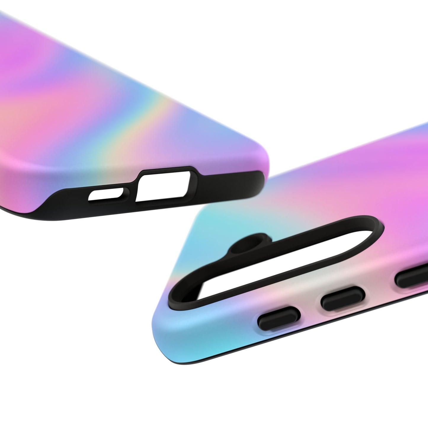 Colorful Holographic Phone Case, Tough Cases for iPhone, Trendy Phone Cover, Unique Gift for Her, Pastel Phone Accessory