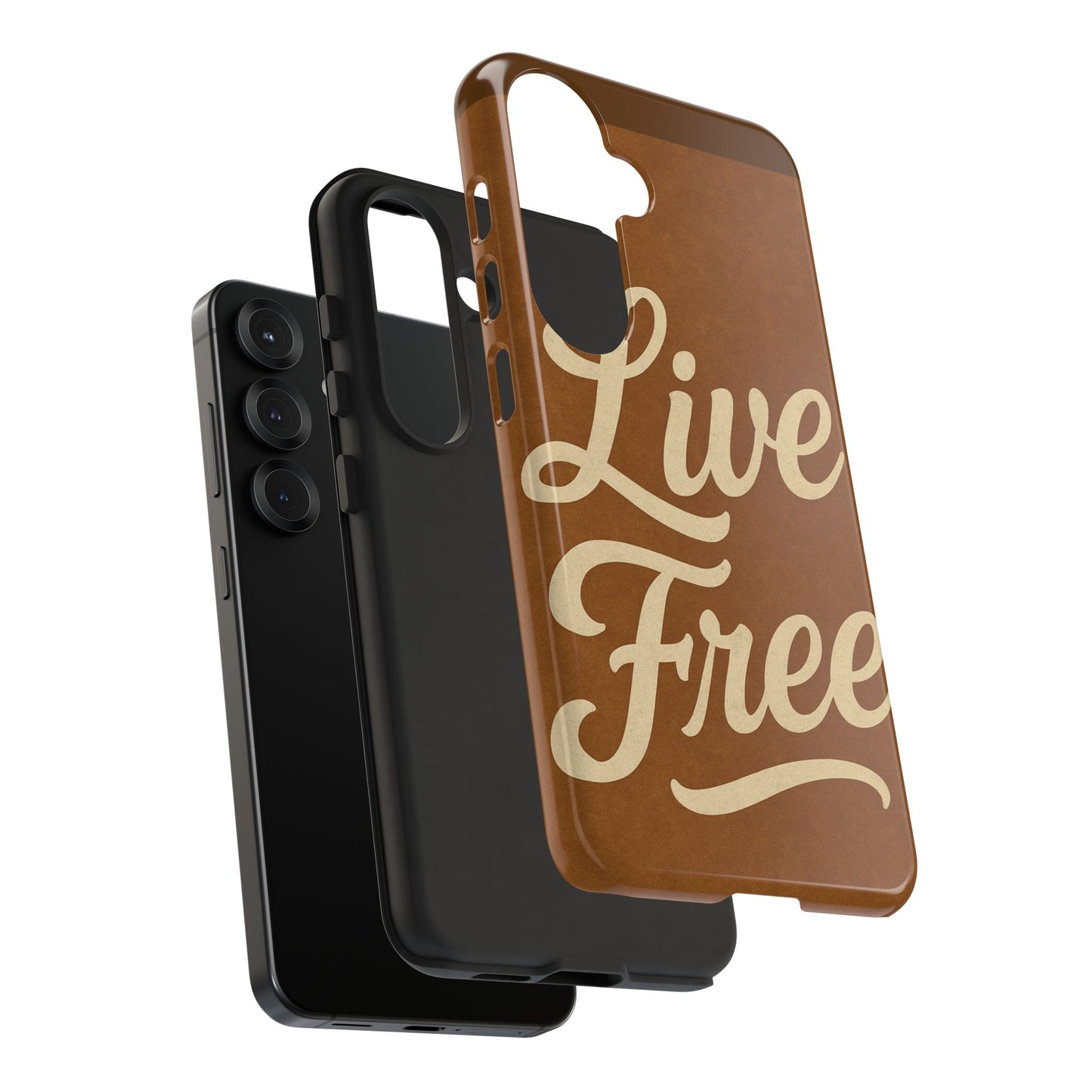 Live Free Phone Case, Tough Cases, Inspirational Phone Accessories, Gift for Adventurers, Customizable Design, Unique Tech Gifts