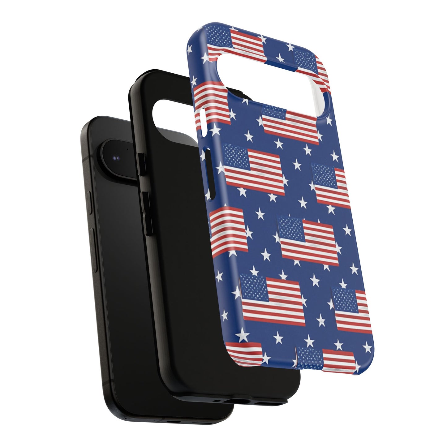 Patriotic Phone Case, Independence Day Accessories, American Flag Design, Star-Spangled Cover, Summer BBQ Gift
